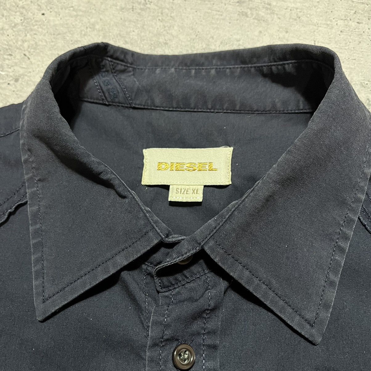 Diesel × Vintage 📌 Vintage Avant-Garde Y2K Diesel Shirt Size US XL / EU 56 / 4 - 4 Thumbnail