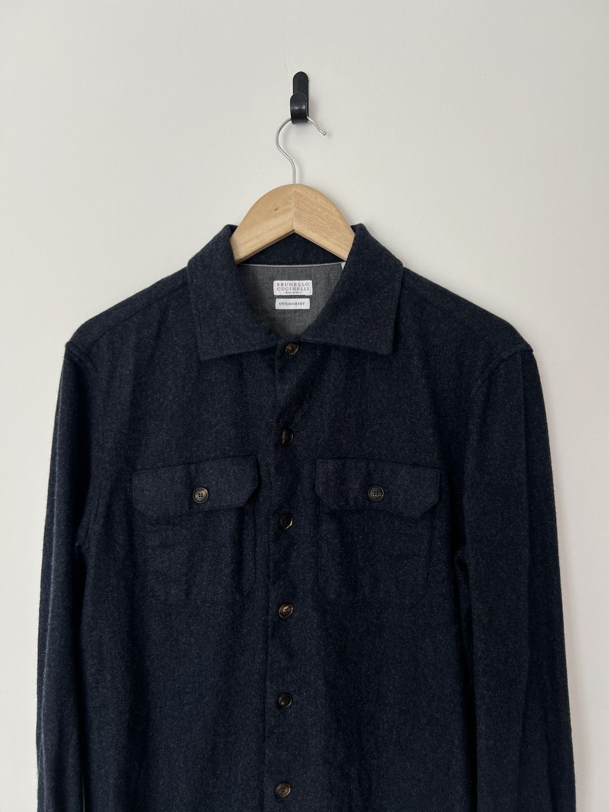 Brunello Cucinelli Brunello Cucinelli Virgin Wool Overshirt Size M Size US M / EU 48-50 / 2 - 3 Thumbnail