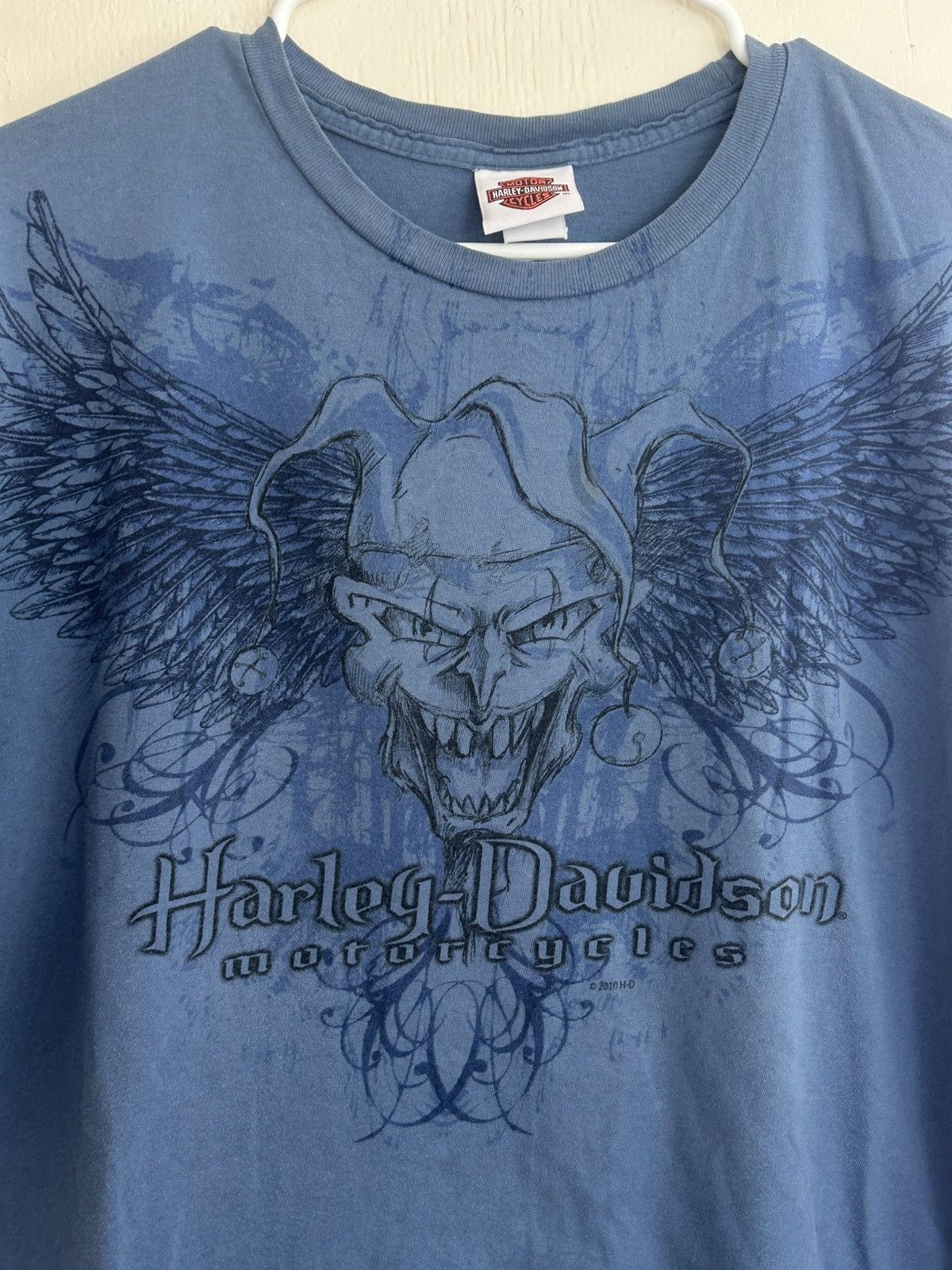 Harley Davidson Harley Davidson Jester Joker with Wings Blue Graphic T-shirt Size US L / EU 52-54 / 3 - 2 Thumbnail