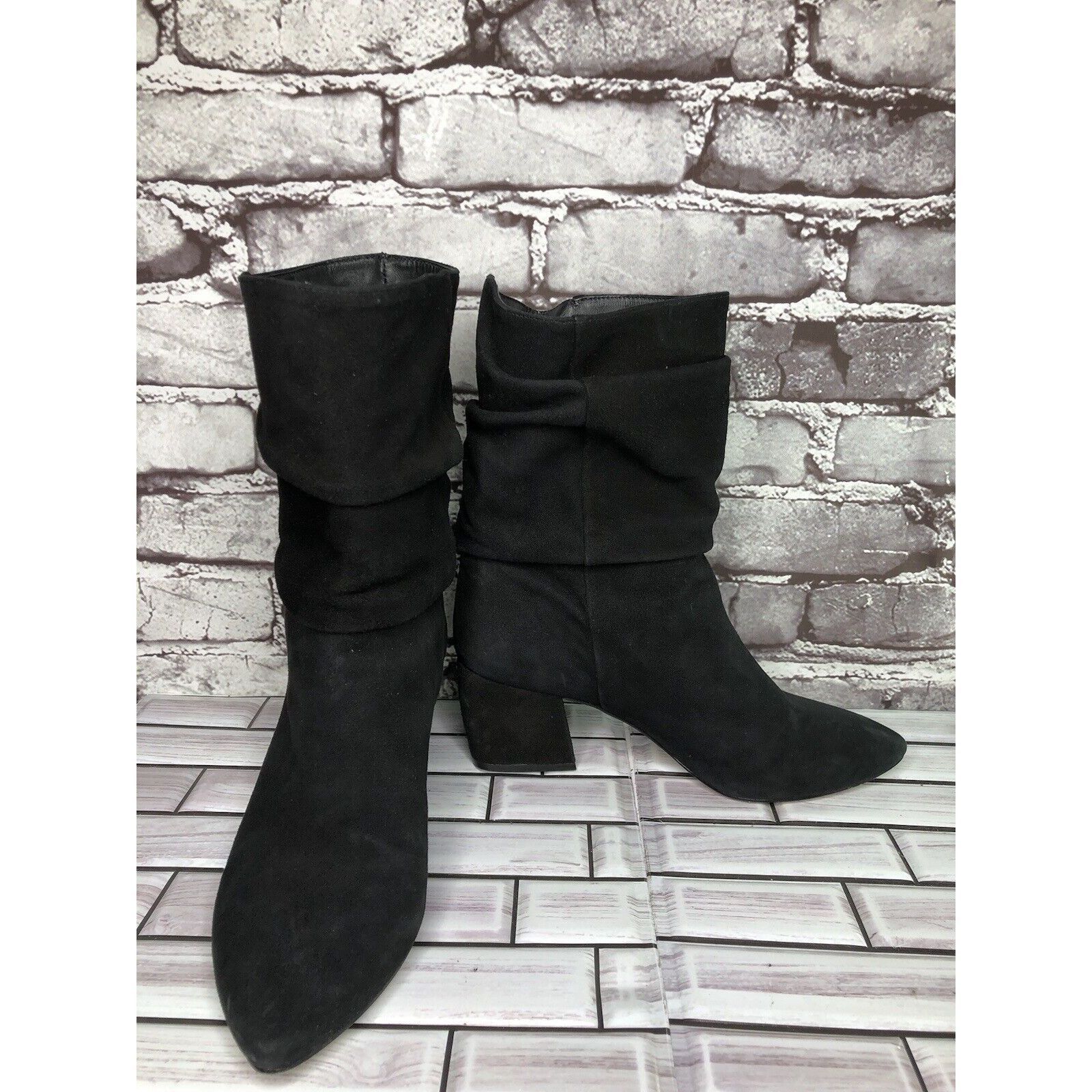 Other Botkier Skylar Black Suede Leather Pointed Heel Booties Wome Size US 8 / IT 38 - 4 Thumbnail