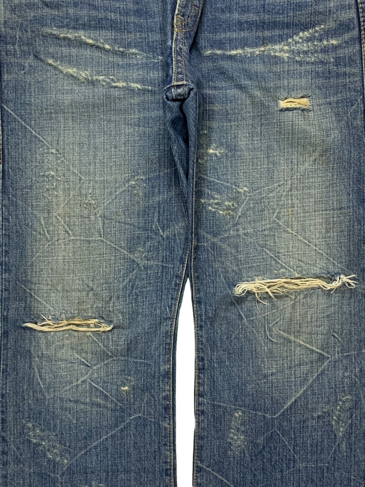 Japanese Brand Vintage Japanese Brand Mud Wash Distressed Baggy Jeans Size US 35 - 5 Thumbnail