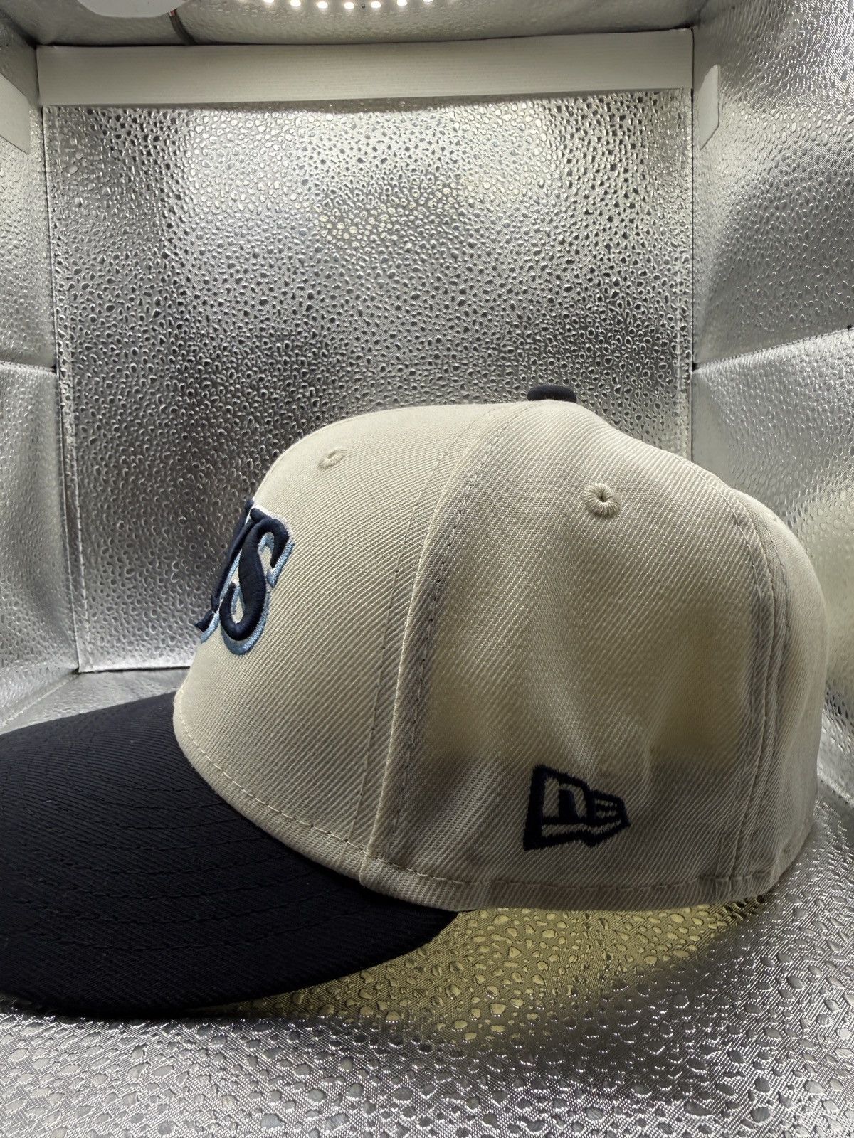 New Era Tampa Bay Rays New Era - White/Navy Fitted SZ 7 Size ONE SIZE - 3 Thumbnail