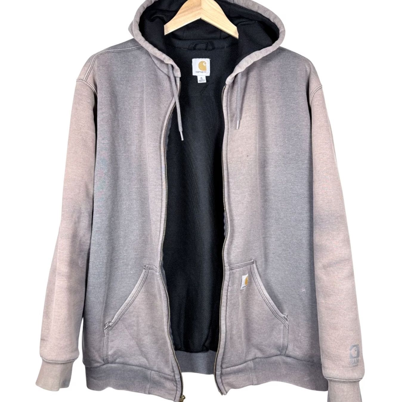 Carhartt Carhartt Sweatshirt Mens Hoodie Gray XL Rain Defender Rutland Thermal-Lined Hooded Zip-Front Sweatshirt - XL Size US XL / EU 56 / 4 - 2 Thumbnail