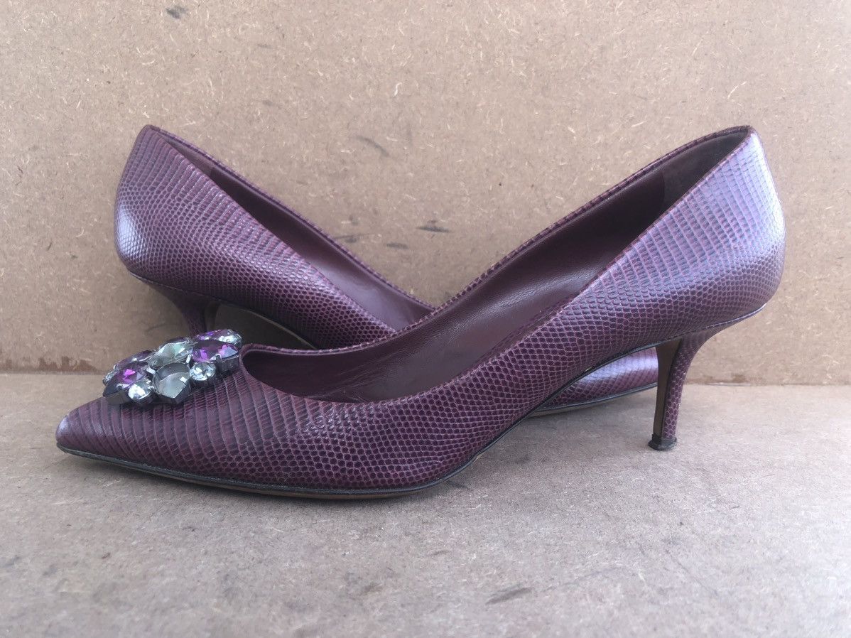 Dolce & Gabbana Dolce & Gabana Purple Leather Women’s Heels Size 40 Size US 9 / IT 39 - 5 Thumbnail
