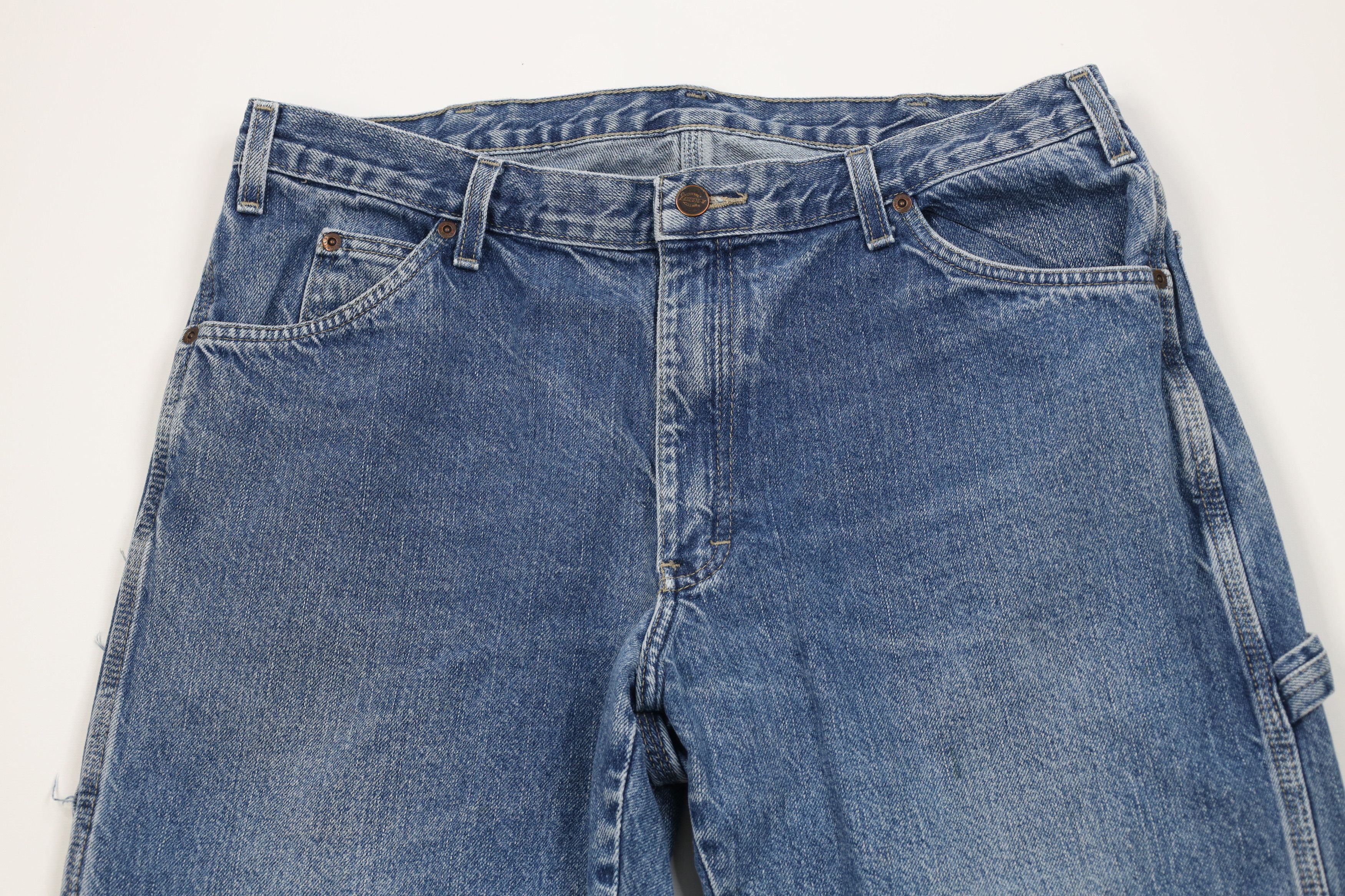 Dickies Vintage Y2K Dickies Wide Leg Dungaree Denim Jeans Blue Size US 36 / EU 52 - 2 Thumbnail