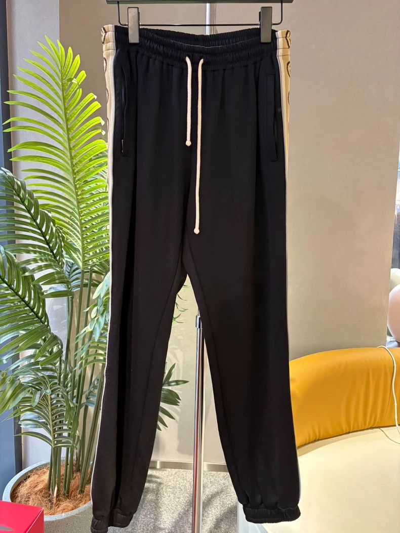 Gucci Gucci Size S Black reflective striped trousers size S 2502 Size US 28 / EU 44 - 1 Thumbnail