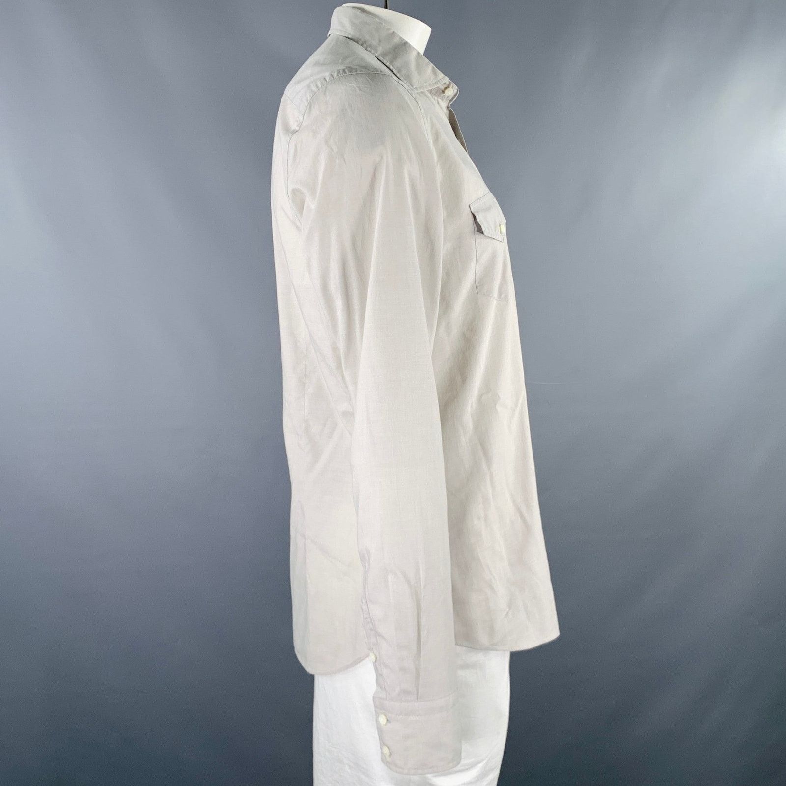 Other ARI Size L Grey Cotton Patch Pockets Long Sleeve Shirt Size US L / EU 52-54 / 3 - 3 Thumbnail
