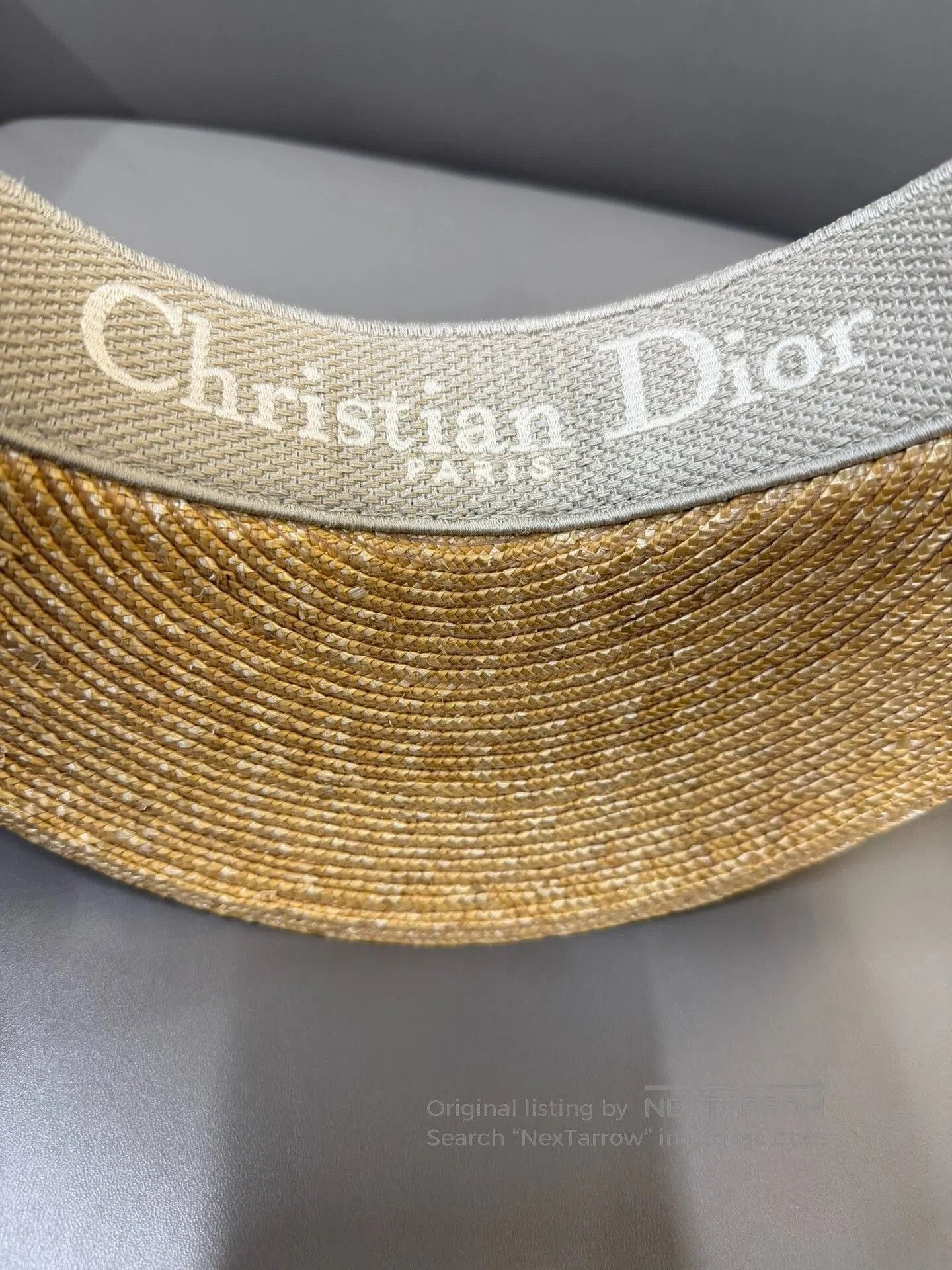 Dior Dior Embroidered Logo Straw Sun Hat. Size ONE SIZE - 4 Thumbnail