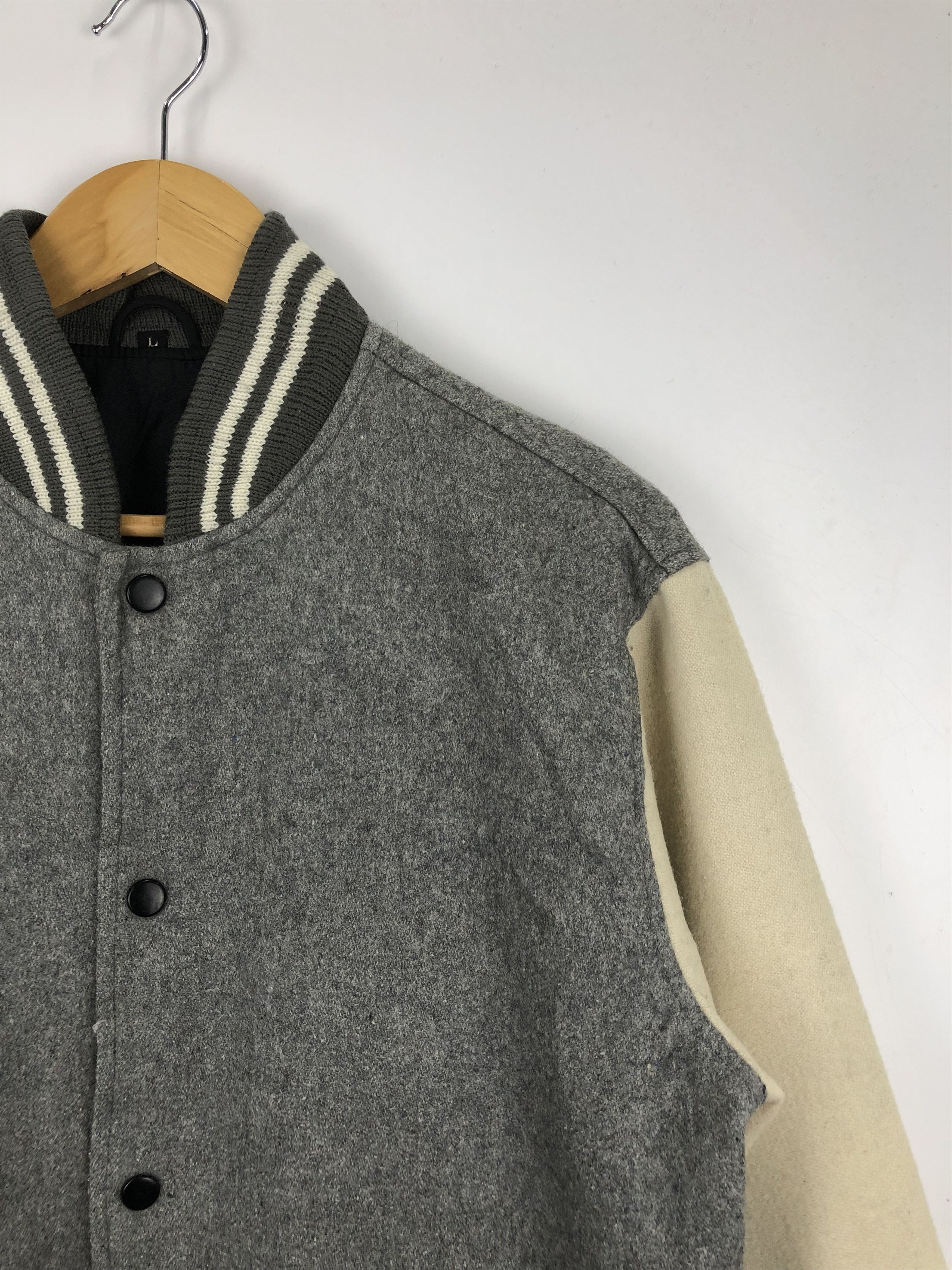 Japanese Brand Vintage 90s Japanese Brand Wool Varsity Jacket V0448 Size US L / EU 52-54 / 3 - 6 Thumbnail