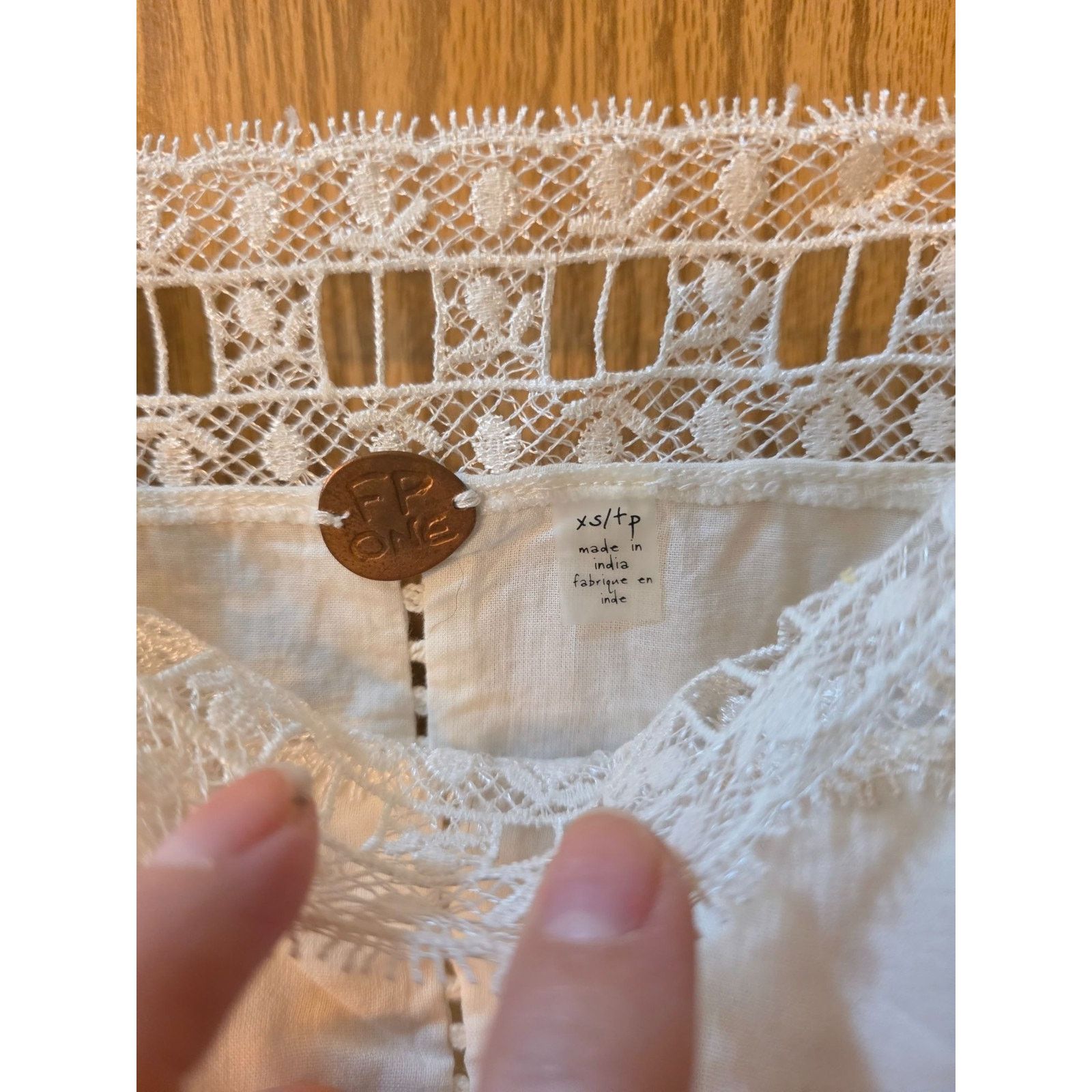 Free People Free People Spring Fling Top In Ivory Lace XS NWT Size XS / US 0-2 / IT 36-38 - 5 Thumbnail