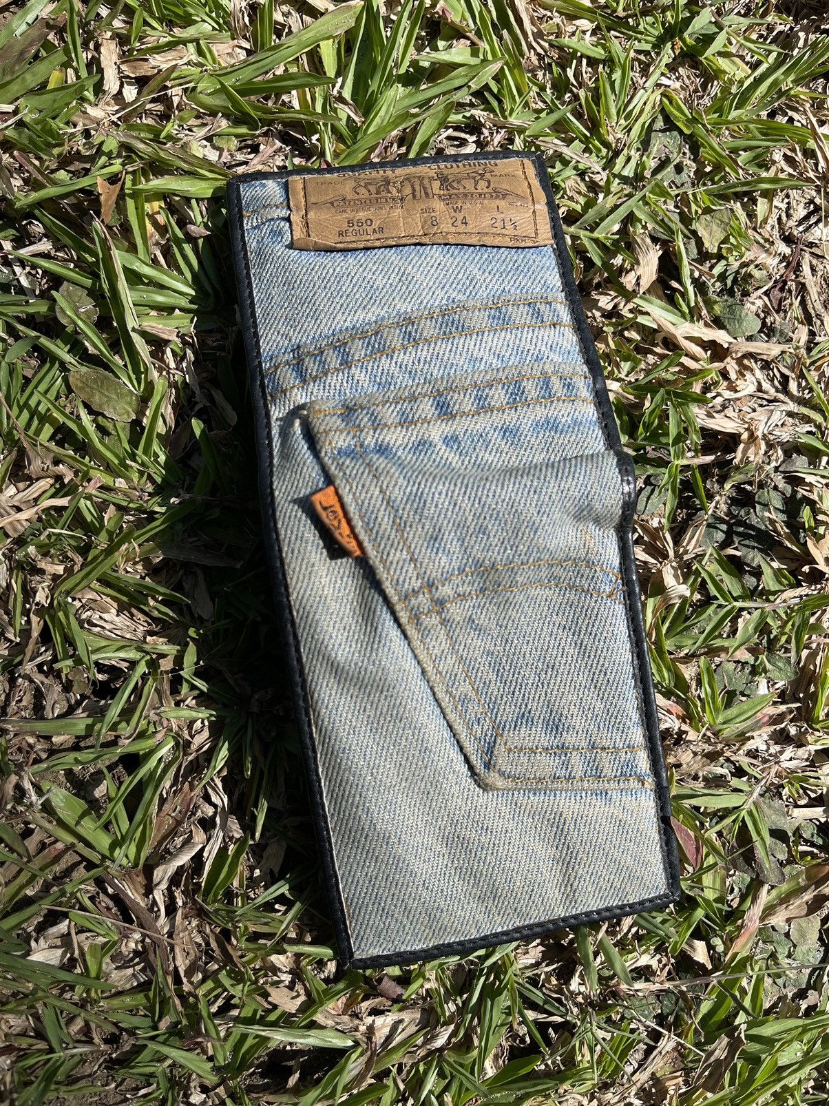 Levi's × Vintage rare vintage 1970’s levi’s denim wallet orange tab Size ONE SIZE - 1 Thumbnail