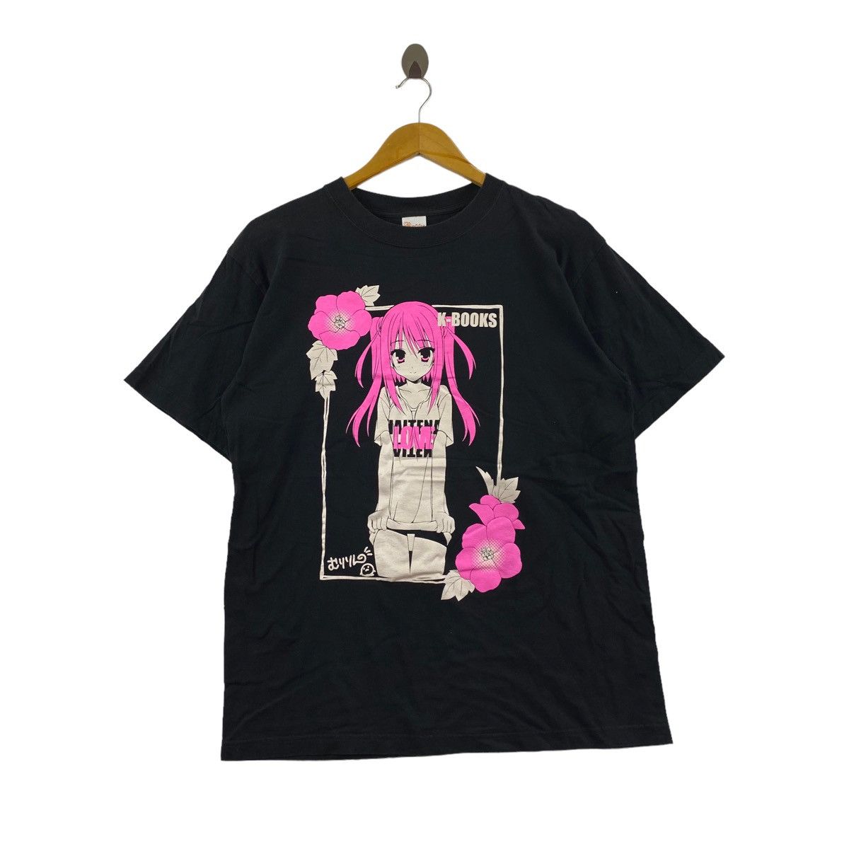 Japanese Brand K-BOOKS Anime Print Japanese Brand Black Short Sleeve Shirt Size US L / EU 52-54 / 3 - 1 Thumbnail