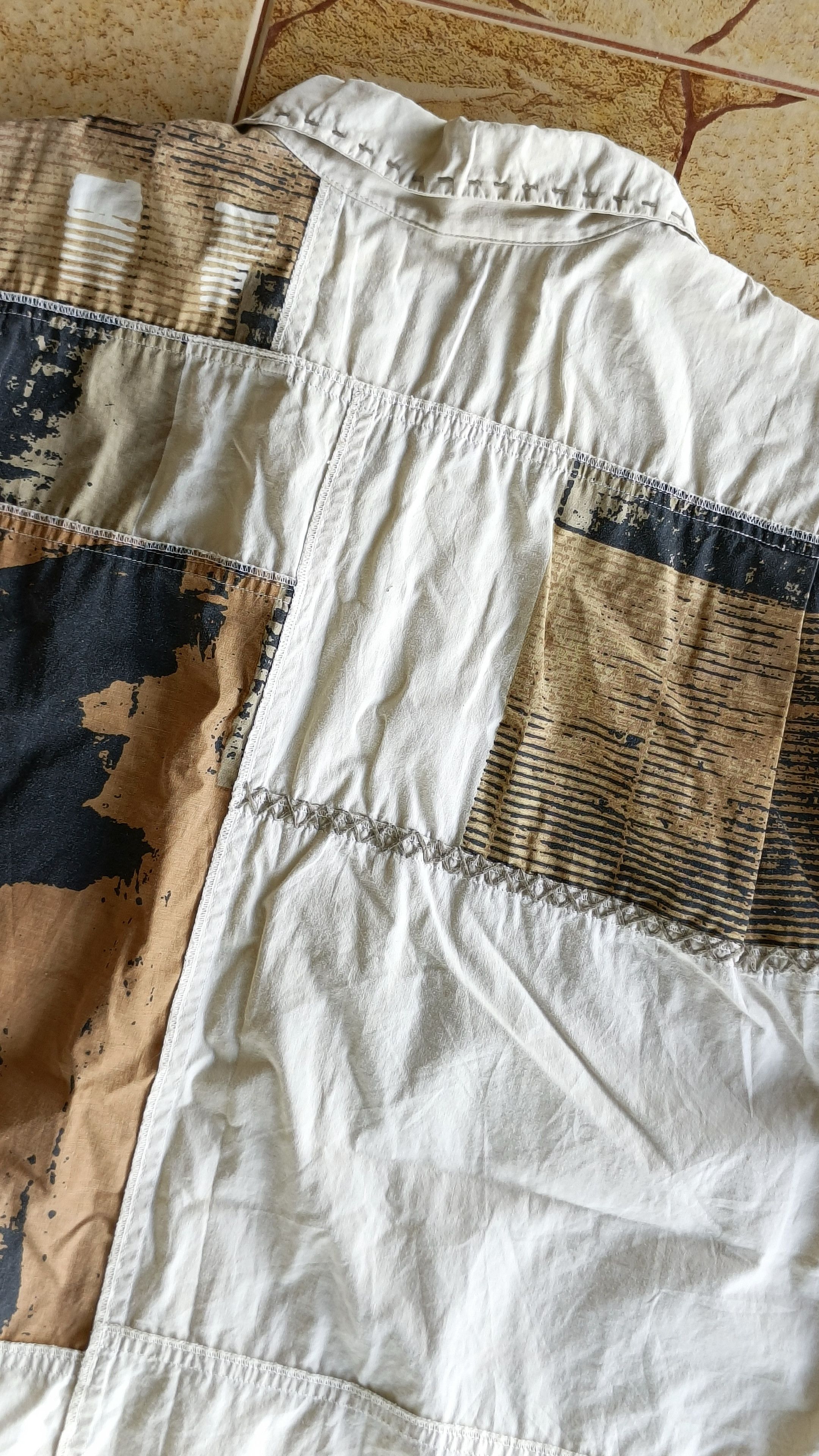 Vintage Vintage Ficce Yoshiyuki Konishi Handmade Patchwork Shirt Size US XL / EU 56 / 4 - 9 Thumbnail