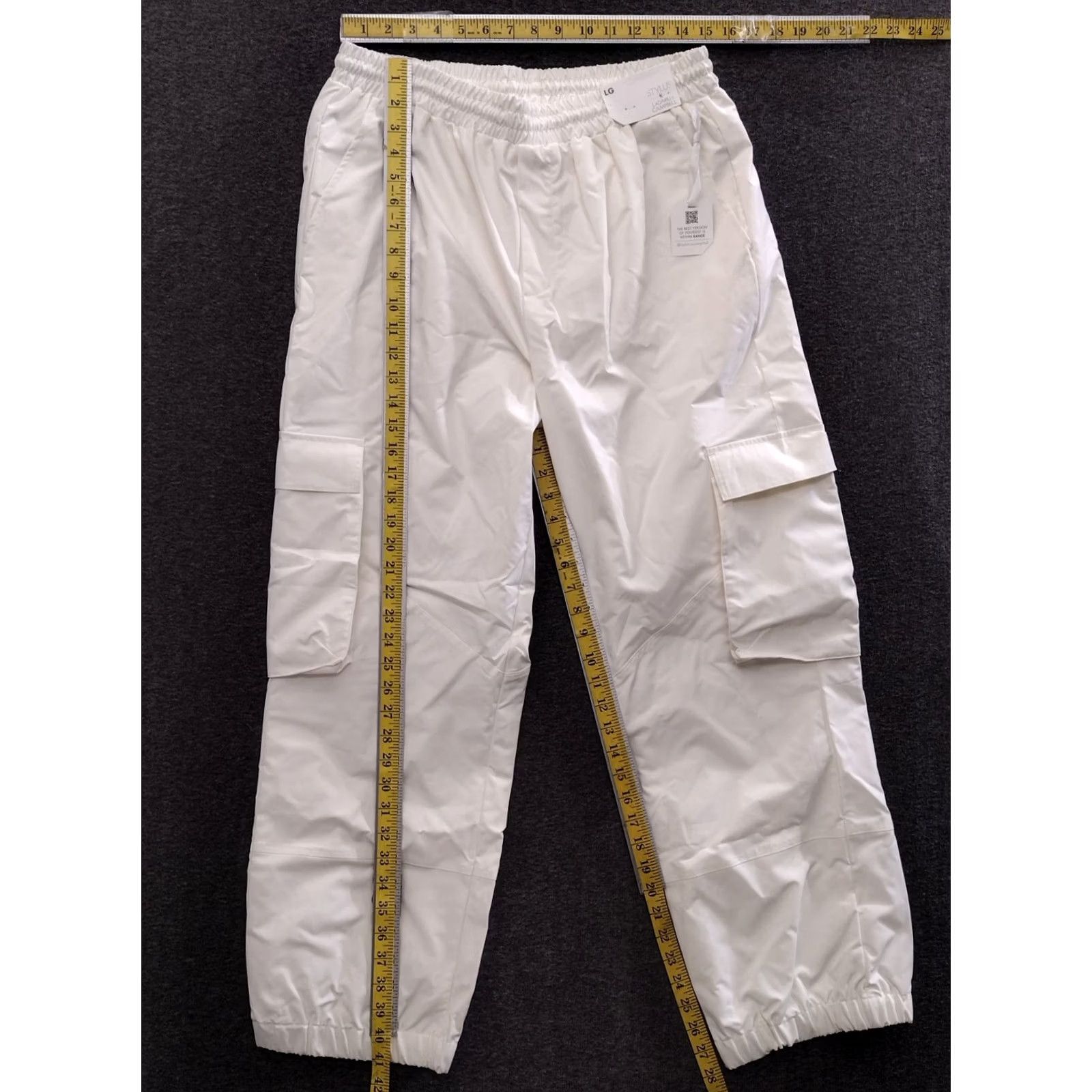 Vintage Stylus Ladarius Campbell Cargo Pants Men Adjustable Stretch Ivory Size L Size US 33 - 4 Thumbnail