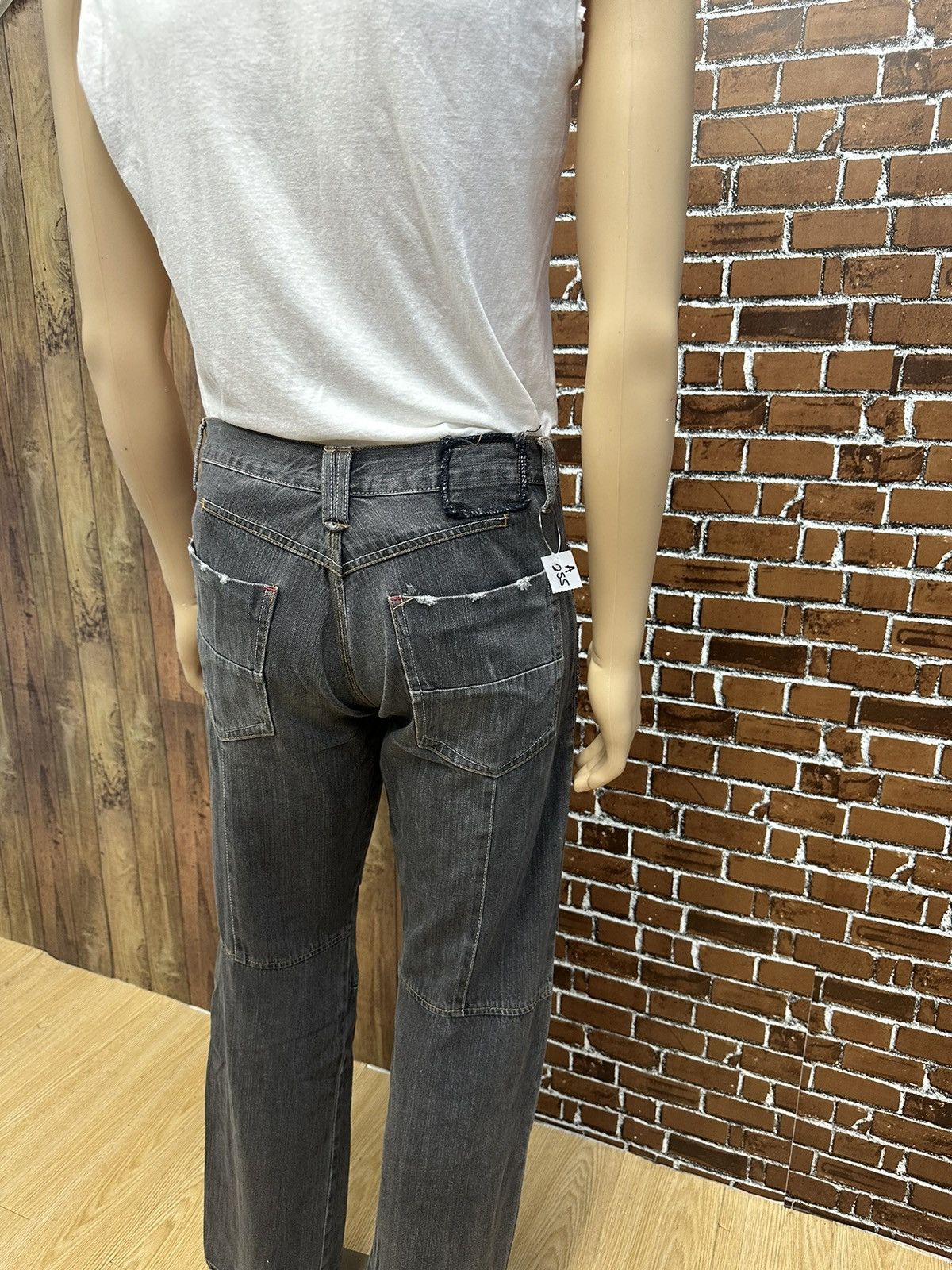Beauty Beast × If Six Was Nine × Japanese Brand Vintage Free Gate Grey Denim D255 Size US 30 / EU 46 - 22 Thumbnail