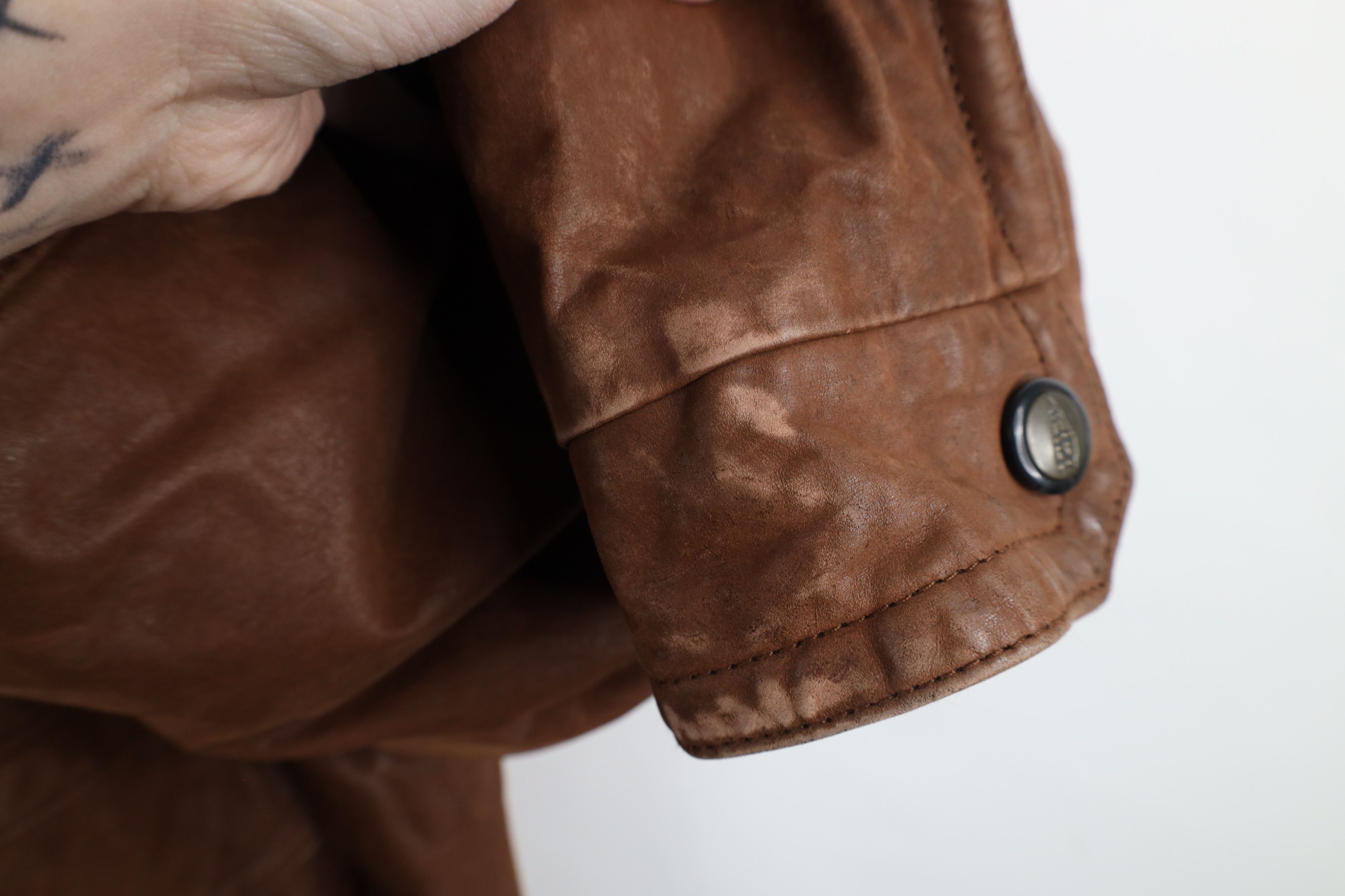 Vintage Vintage 90s Streetwear Quilted Leather Bomber Jacket Brown Size US XXL / EU 58 / 5 - 5 Thumbnail