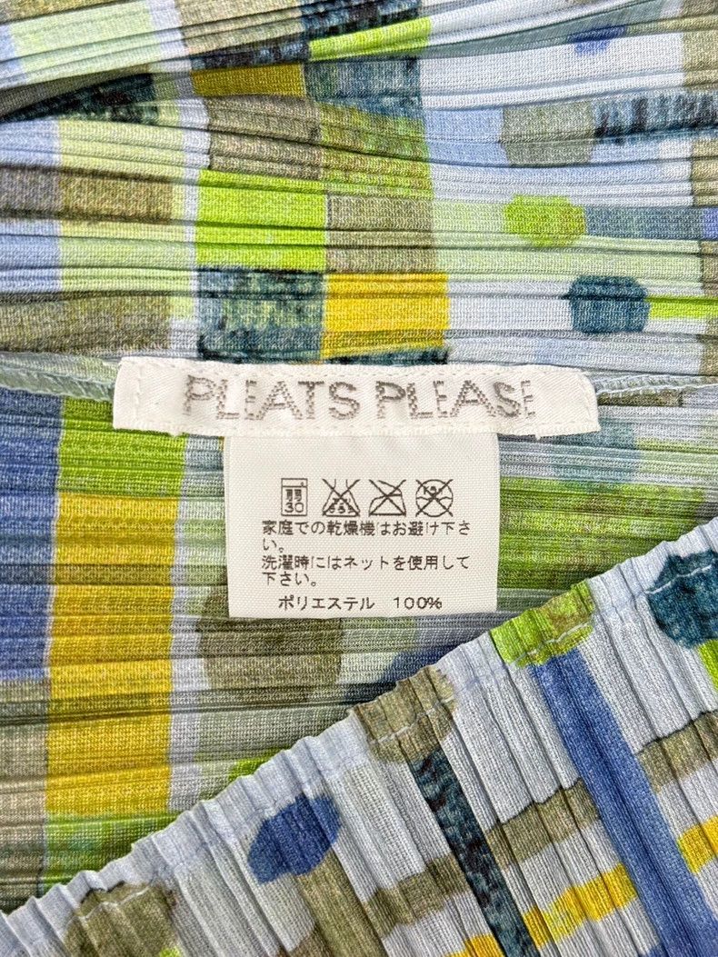 Issey Miyake Issey Miyake Blue pencil polka dot top Size L / US 10 / IT 46 - 3 Thumbnail