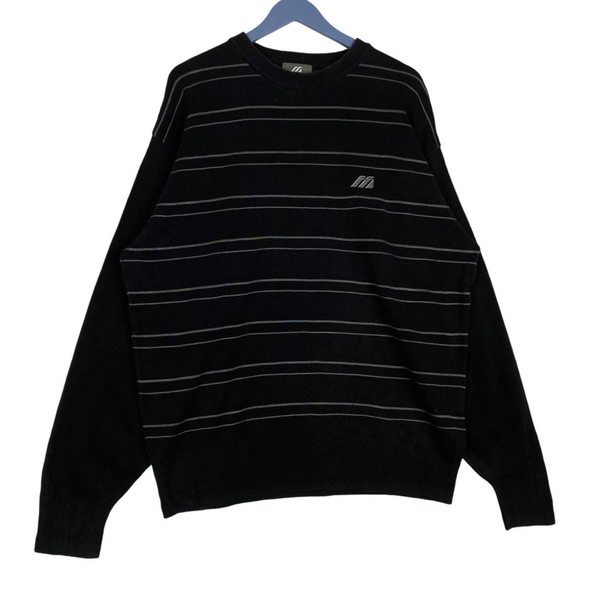 Mizuno × Vintage Vintage Mizuno Crewneck Sweatshirt Black Pullover Size US XL / EU 56 / 4 - 3 Thumbnail