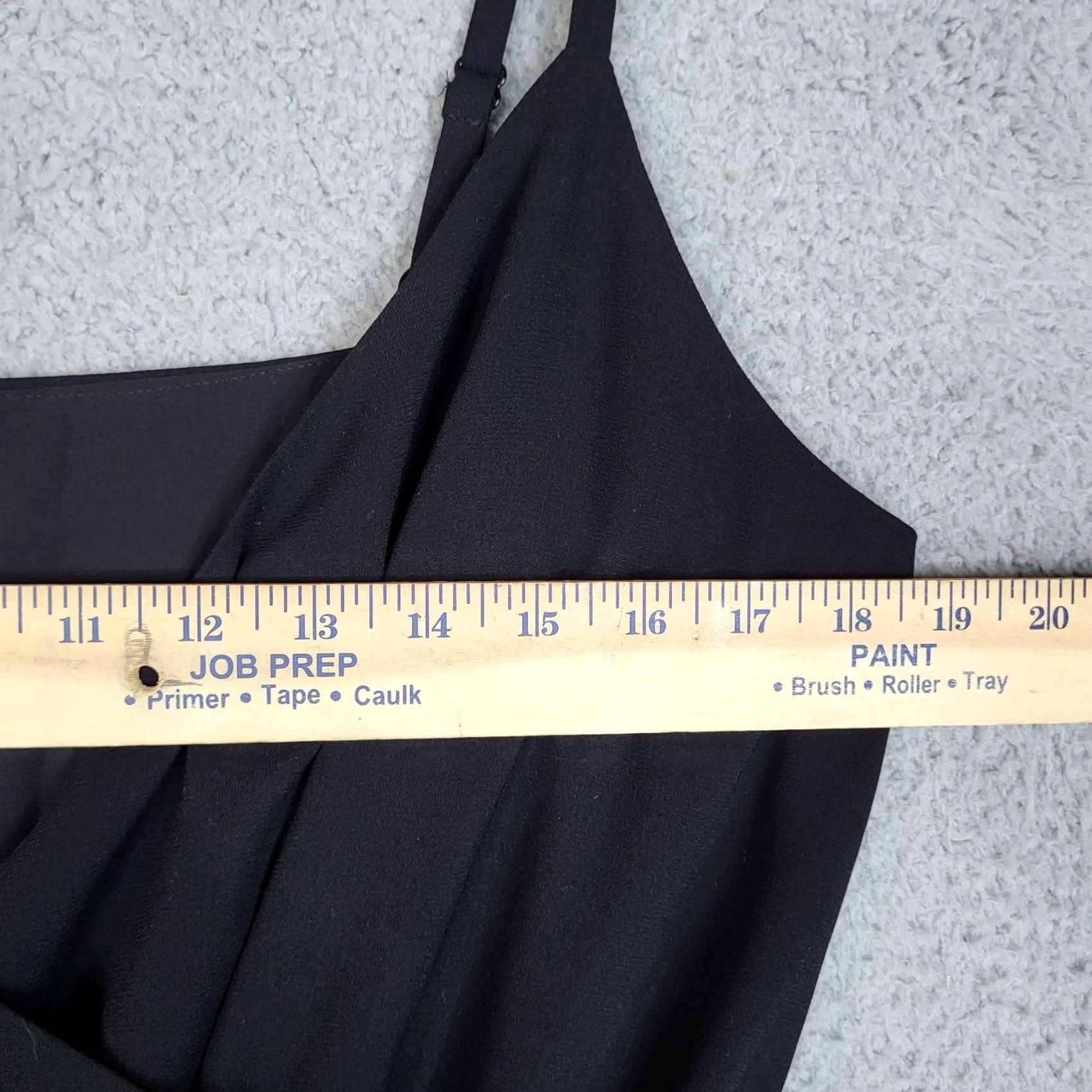 Vintage Wilfred Women's Black wrapped v-neck Stretch Wide leg Jumper suit L Size L / US 10 / IT 46 - 4 Thumbnail