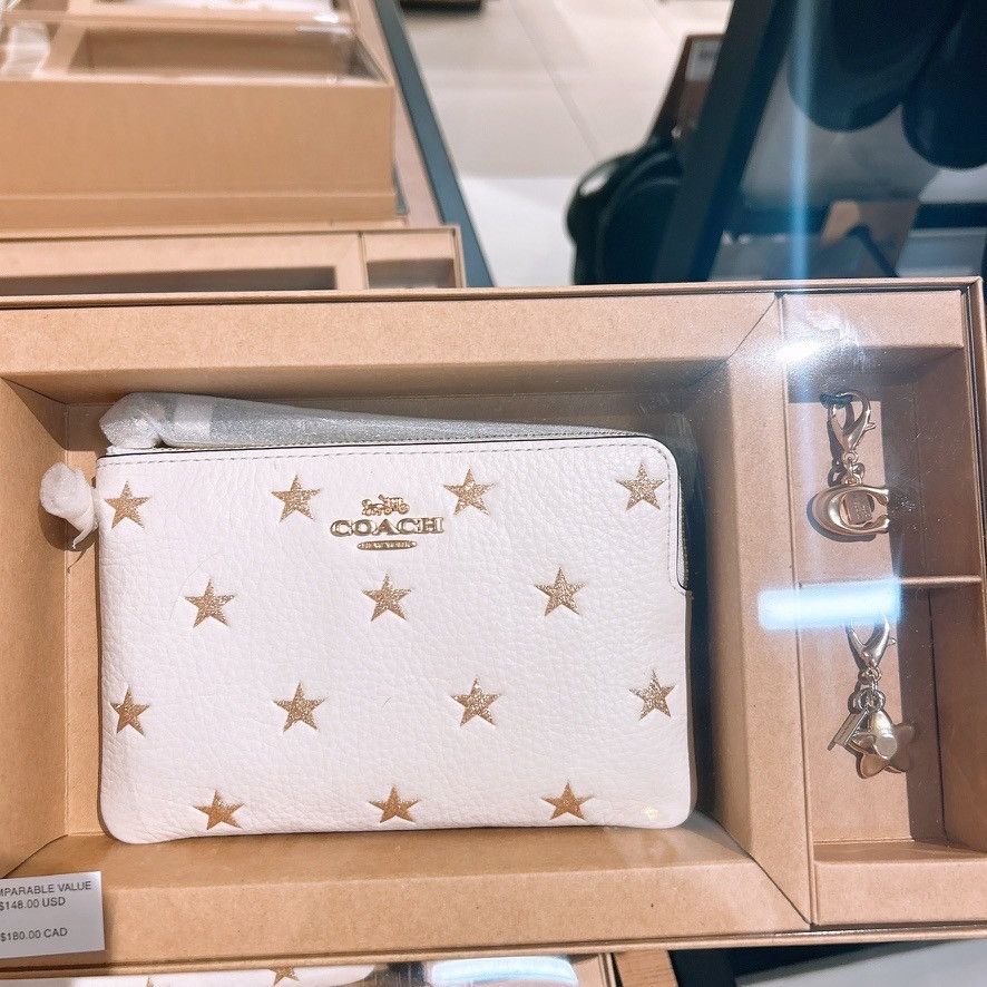 Coach Boxed Corner offers Zip Wristlet