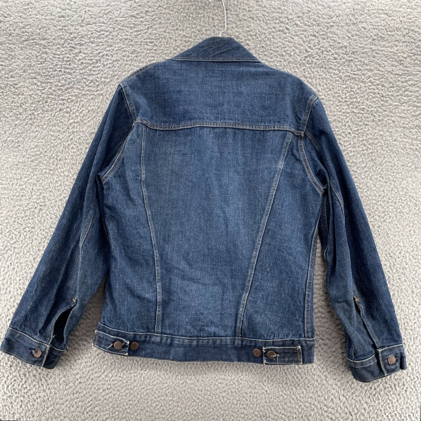 Denime VINTAGE Mr. Leggs Jean Jacket Men Medium Jazz Denim Western New Orleans 70s Work Jacket Mens Size US 31 - 5 Thumbnail