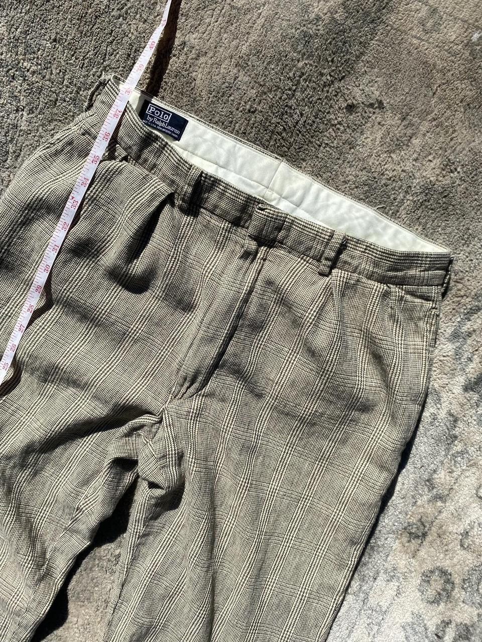 Polo Ralph Lauren Vintage Polo Ralph Lauren Cream Plaid Pleated Pants 30x34 Size US 30 / EU 46 - 1 Thumbnail