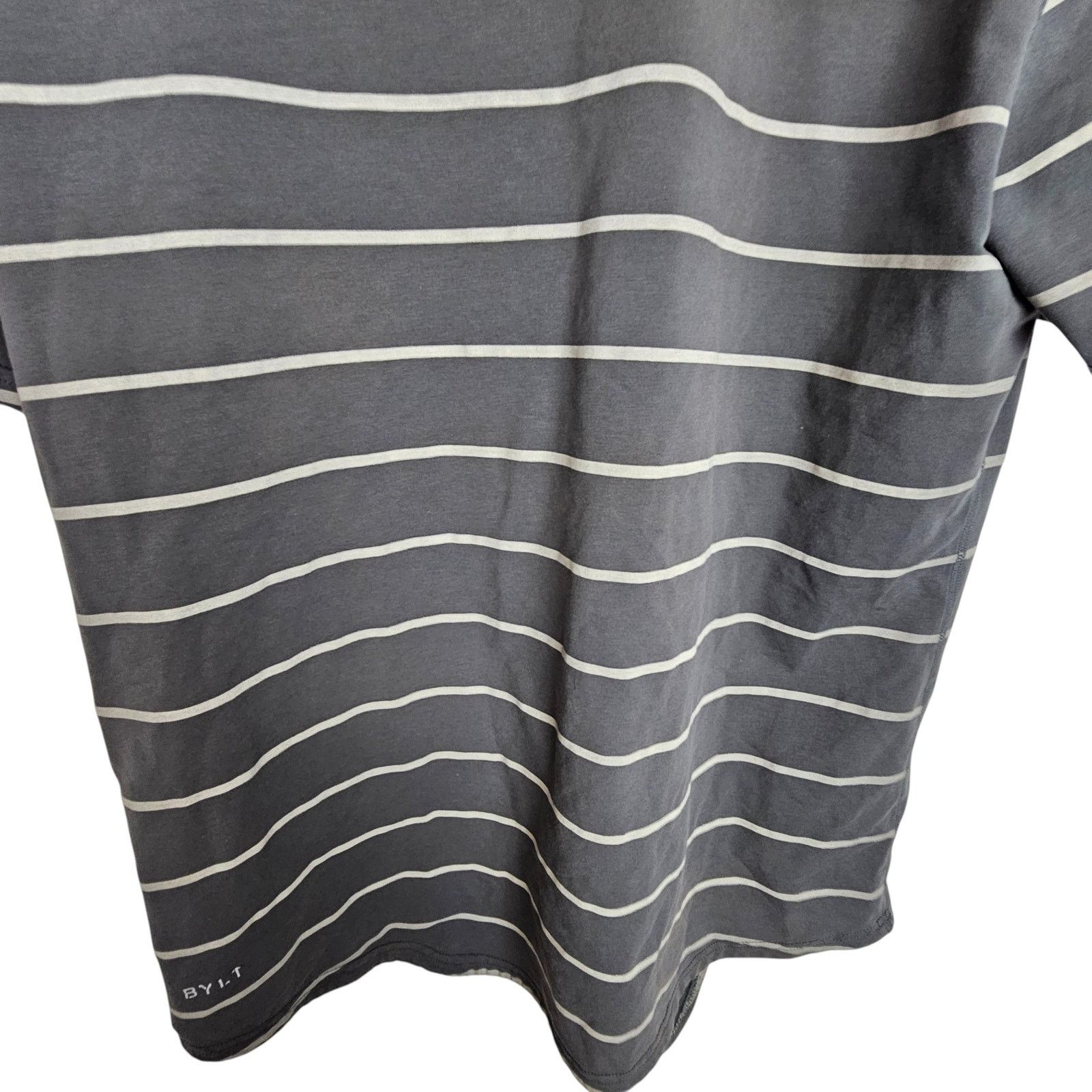 BYLT Premium Basics BYLT Mens Striped Drop Cut SS Lux Athletic Shirt L Stretch Size US L / EU 52-54 / 3 - 3 Thumbnail