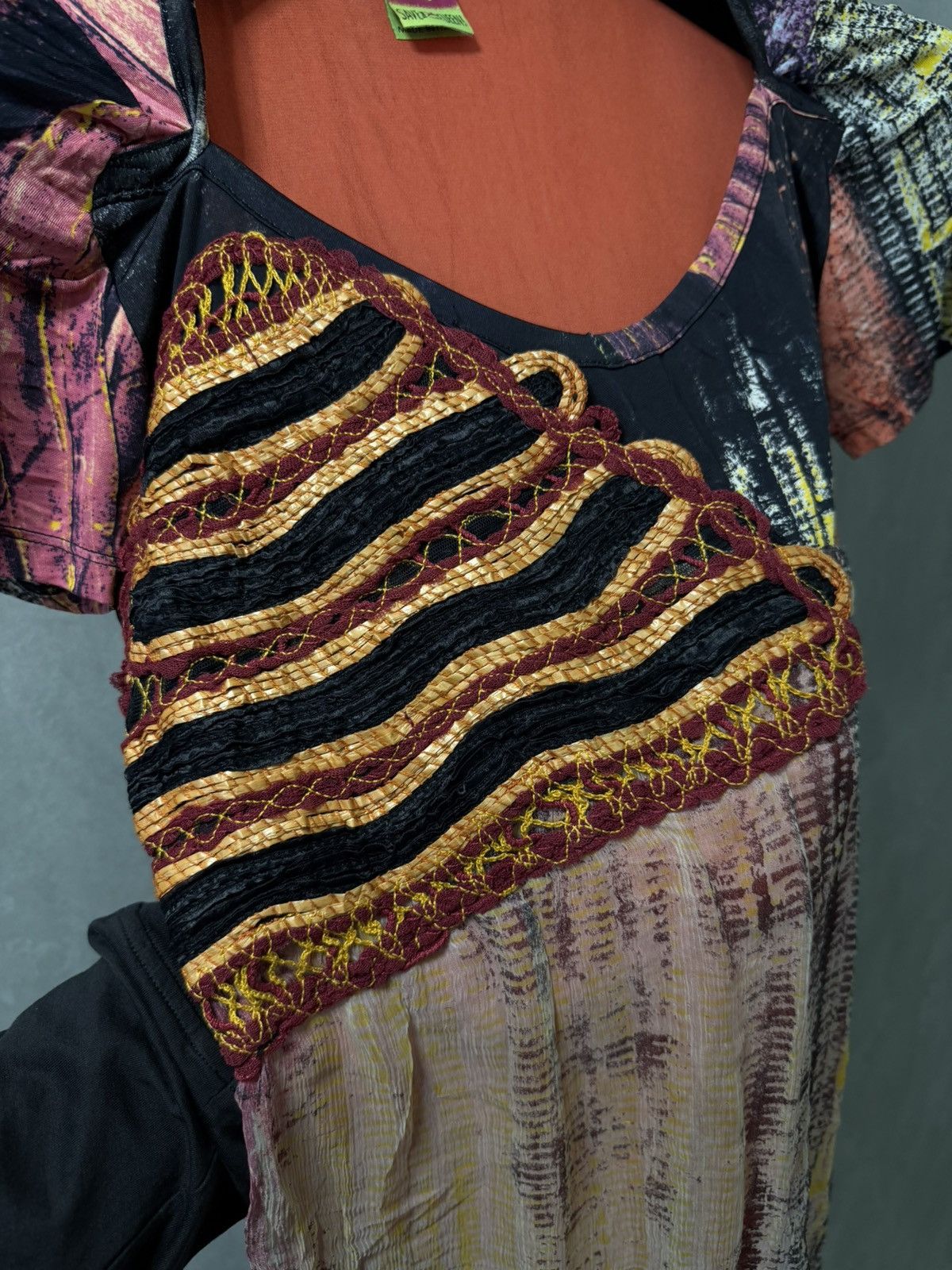 Other SAVE THE QUEEN Dress Bodycon Multicolor Print Shrot Sleeve Size XL / US 12-14 / IT 48-50 - 17 Thumbnail