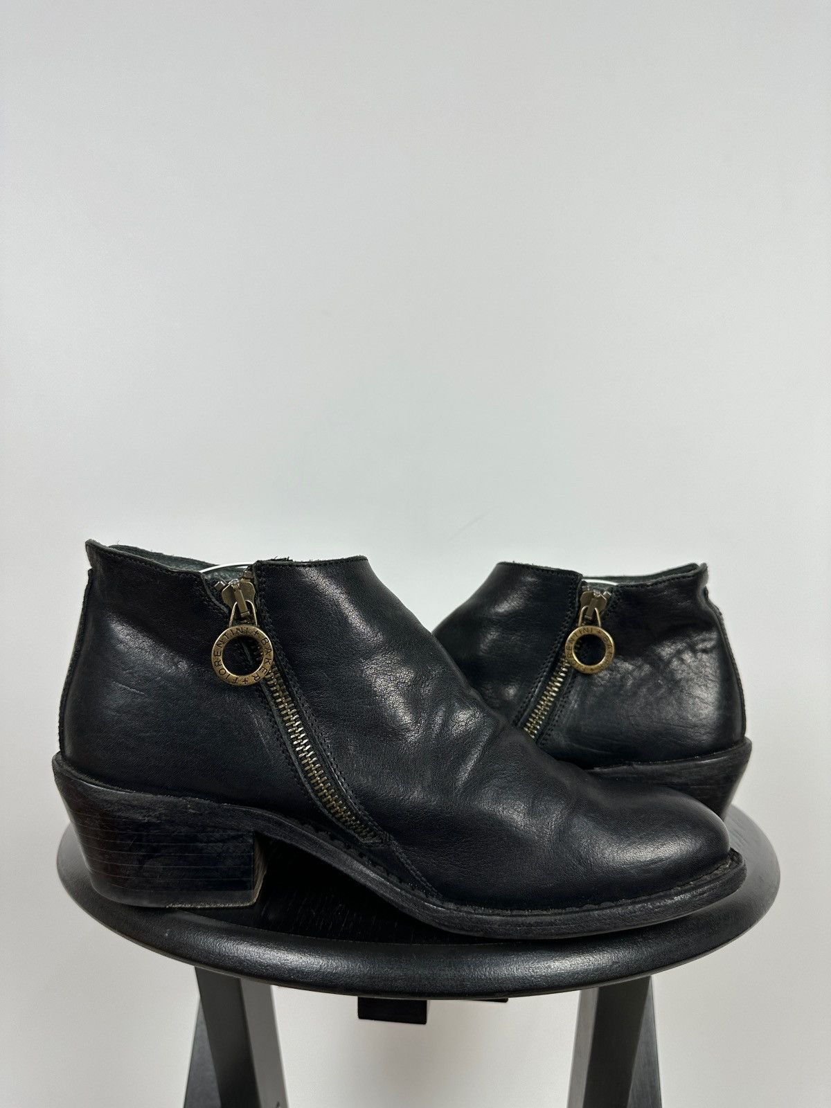 Fiorentini + Baker Fiorentini + Baker Black Leather Zip Ankle Boots Size US 8 / IT 38 - 1 Thumbnail