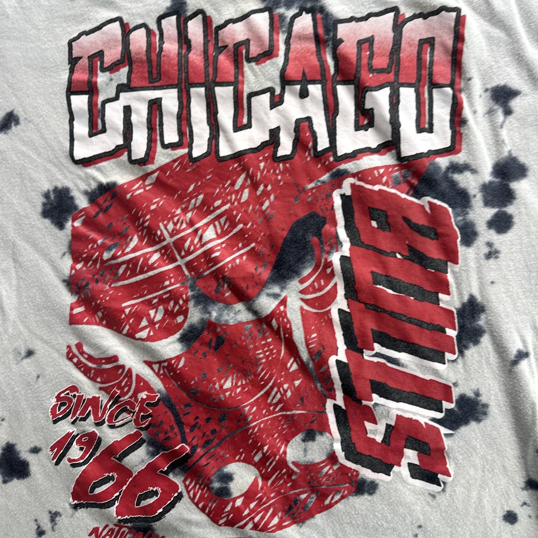 NBA VINTAGE Chicago Bulls Shirt Mens Large Gray Tie Dye NBA Basketball Graphic 1966 Retro Mens Size US L / EU 52-54 / 3 - 6 Thumbnail
