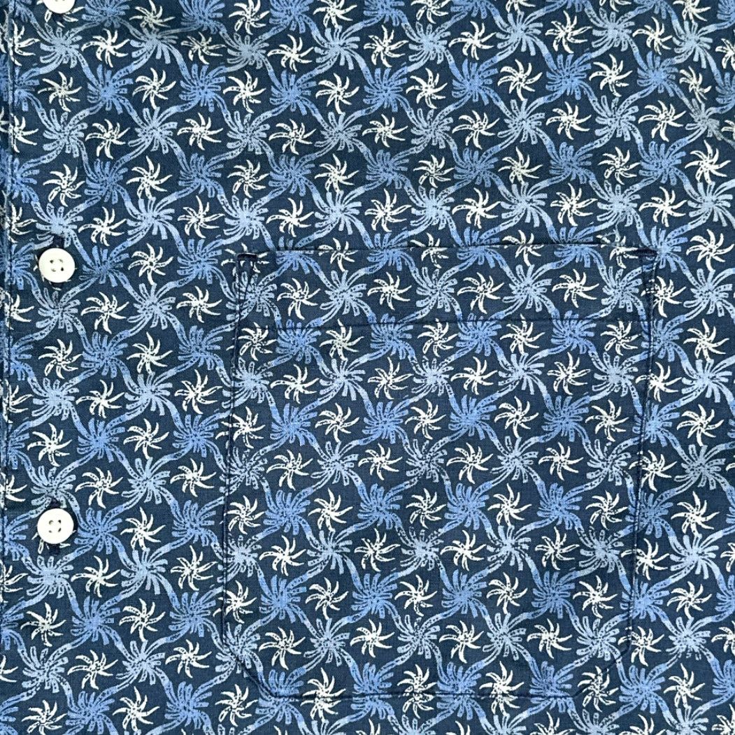 Eddie Bauer VINTAGE Eddie Bauer Shirt Adult LARGE Blue Linen Blend Pinwheel Oversized Y2K Size US L / EU 52-54 / 3 - 4 Thumbnail