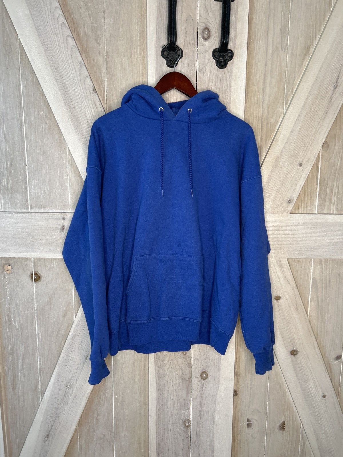 Vintage Vintage Blank Blue Hoodie Size US L / EU 52-54 / 3 - 1 Thumbnail
