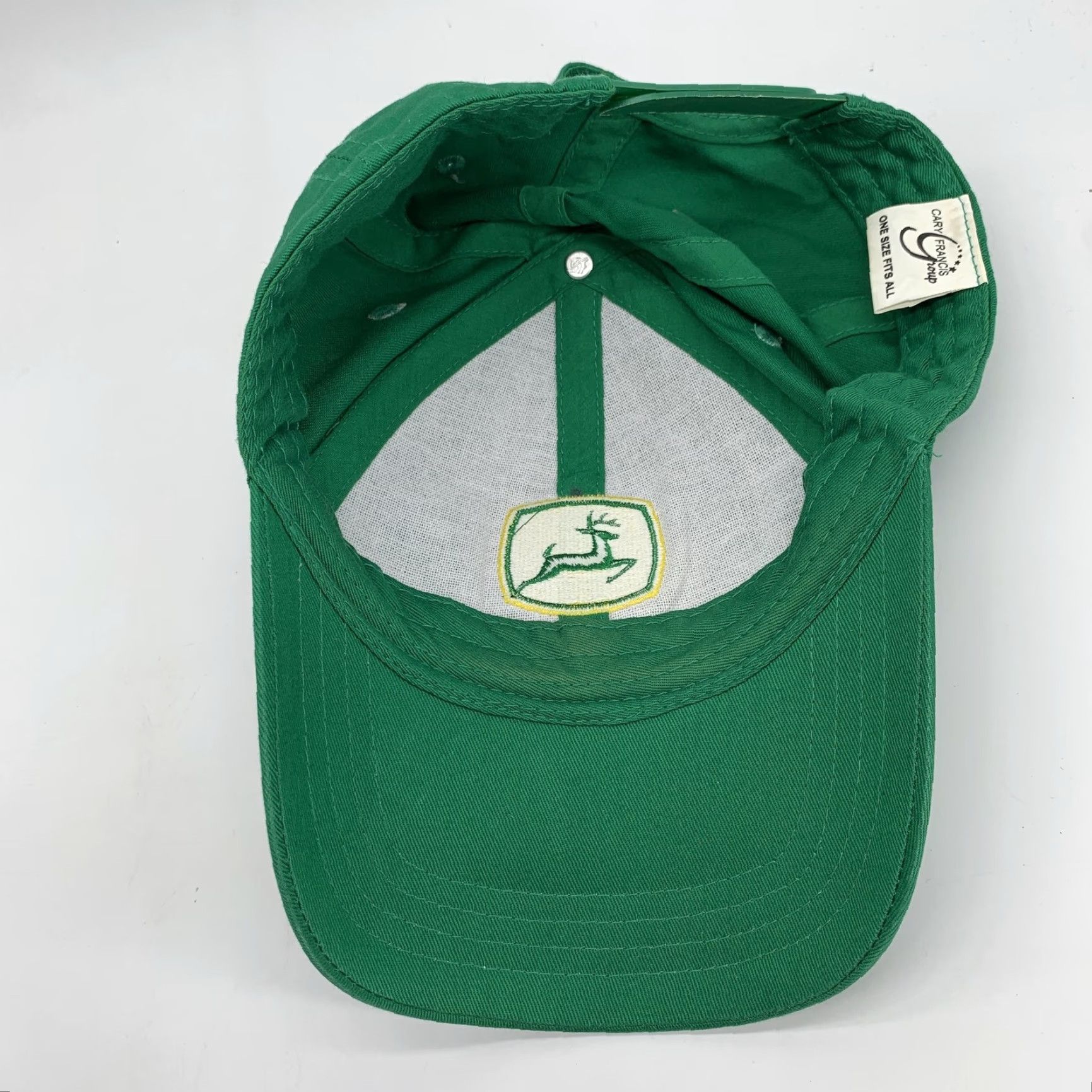 John Deere John Deere Hat Cap Snap Back Mens Green Twill Crown Bill Casual Outdoor One Size Cary Francis Group Size ONE SIZE - 4 Thumbnail