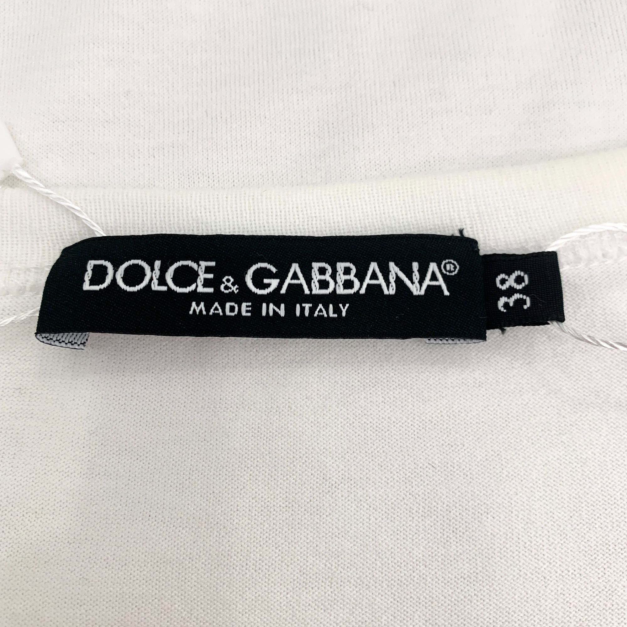Dolce & Gabbana Dolce & Gabbana White Logo Print Crewneck T-shirt (Size 38/S Size S / US 4 / IT 40 - 3 Thumbnail