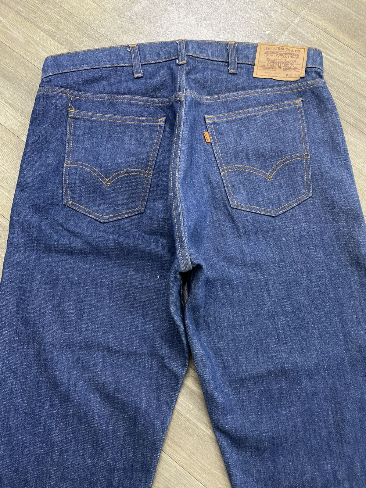 Levi's Vintage Clothing 🇺🇸1970s Vintage Levis 505-0917 Orange Tab Indigo Baggy Jeans Size US 38 / EU 54 - 15 Thumbnail