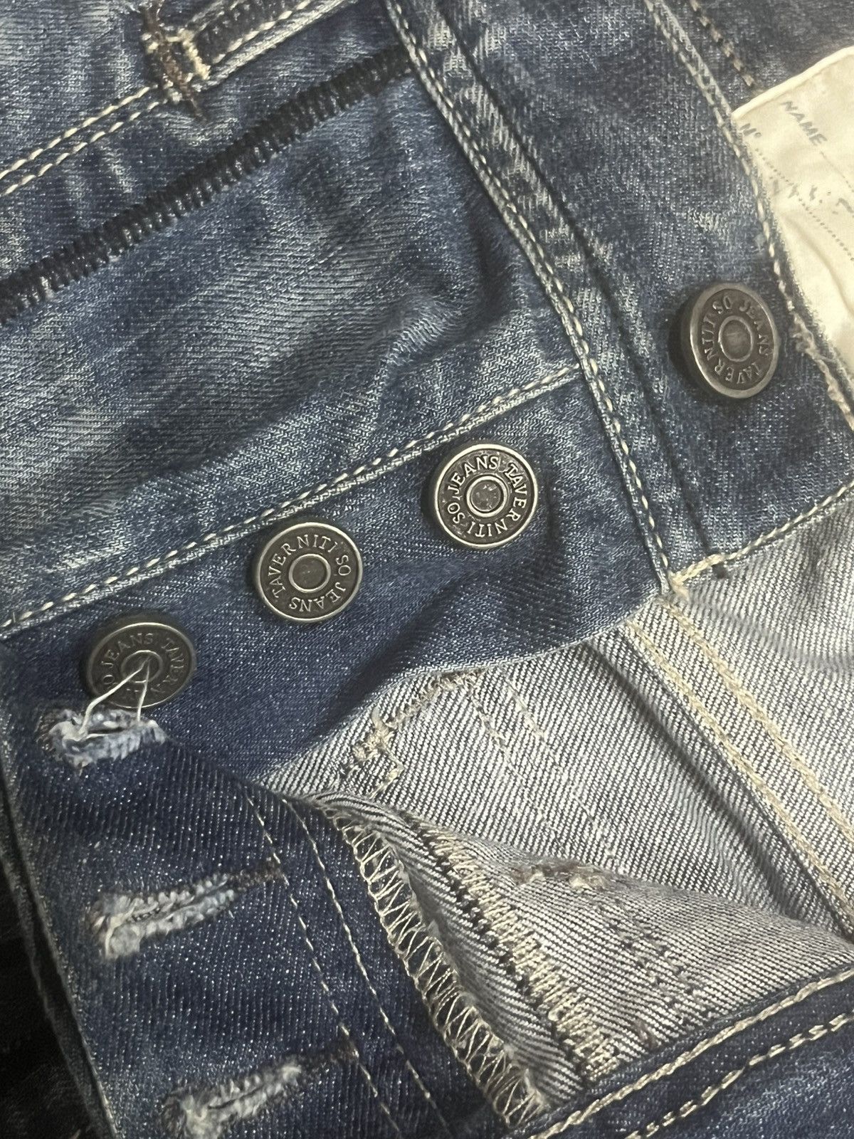 Jimmy Taverniti Jimmy Taverniti Bushpants Style Buttonfly Fringe Flare Jeans Size US 30 / EU 46 - 7 Thumbnail
