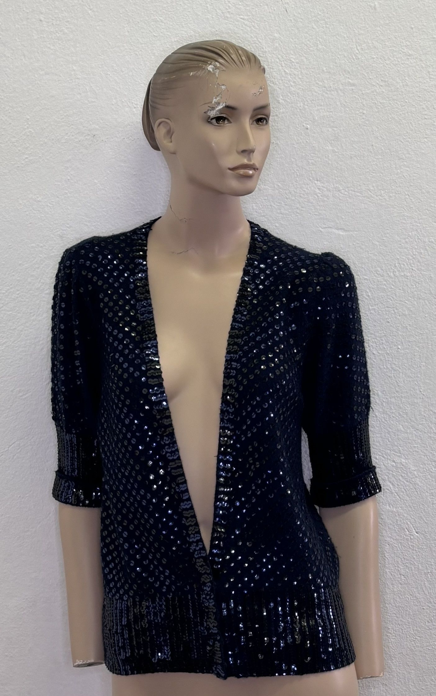 Marc By Marc Jacobs 100%Wool Cardigan Sequins Medium