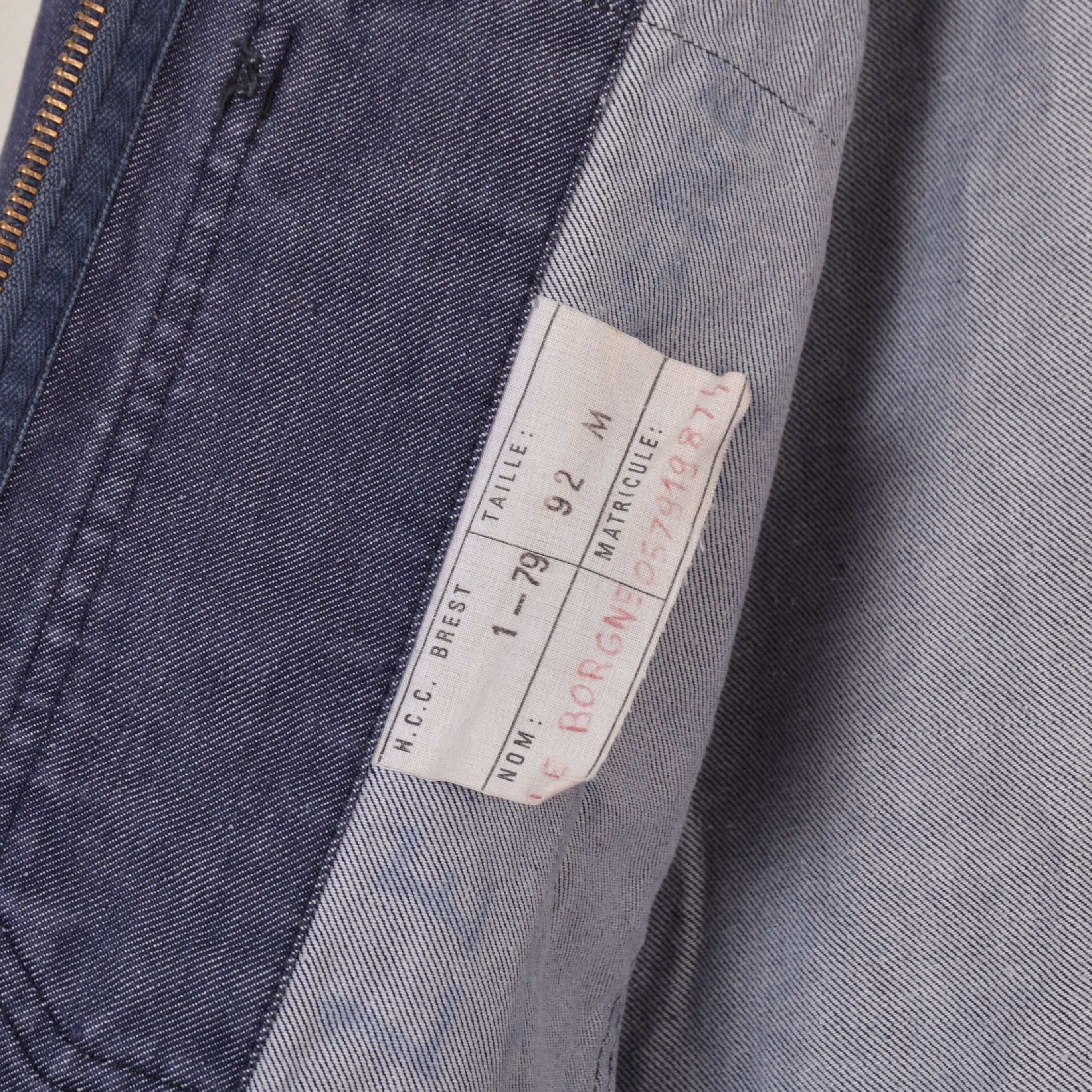 Vintage Vintage french militaria navy work denim 1970-80 (2313) Size US S / EU 44-46 / 1 - 3 Thumbnail