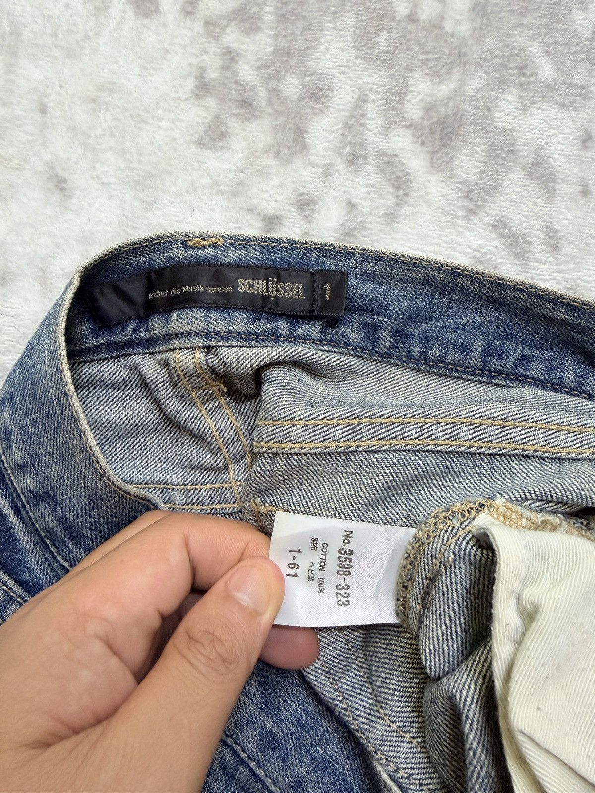 Schlussel Schlussel Distressed Snake Patch Y2K Grunge Denim Jeans Size US 29 - 16 Thumbnail
