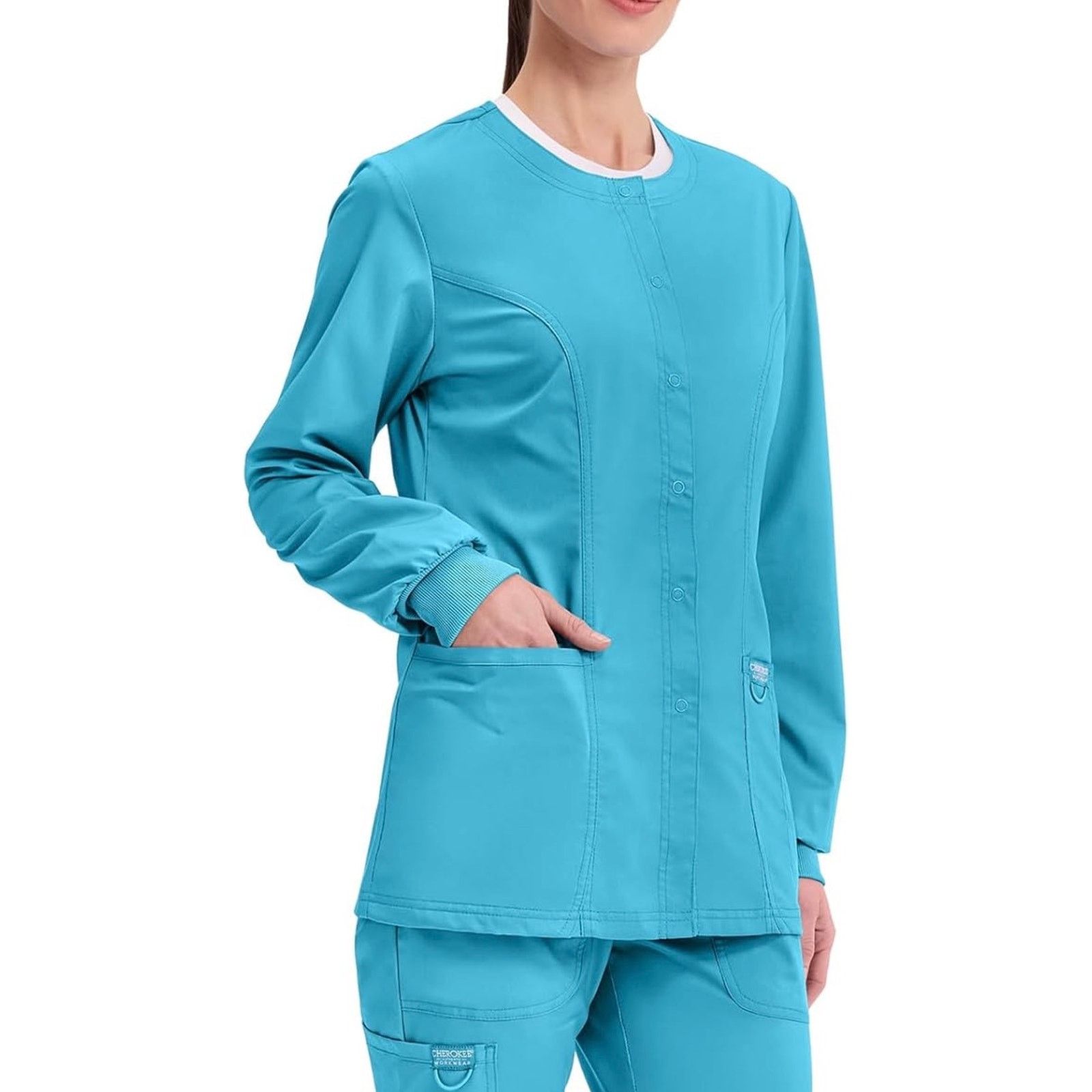 Cherokee Cherokee Revolution scrub jacket (size: large) Size L / US 10 / IT 46 - 7 Thumbnail
