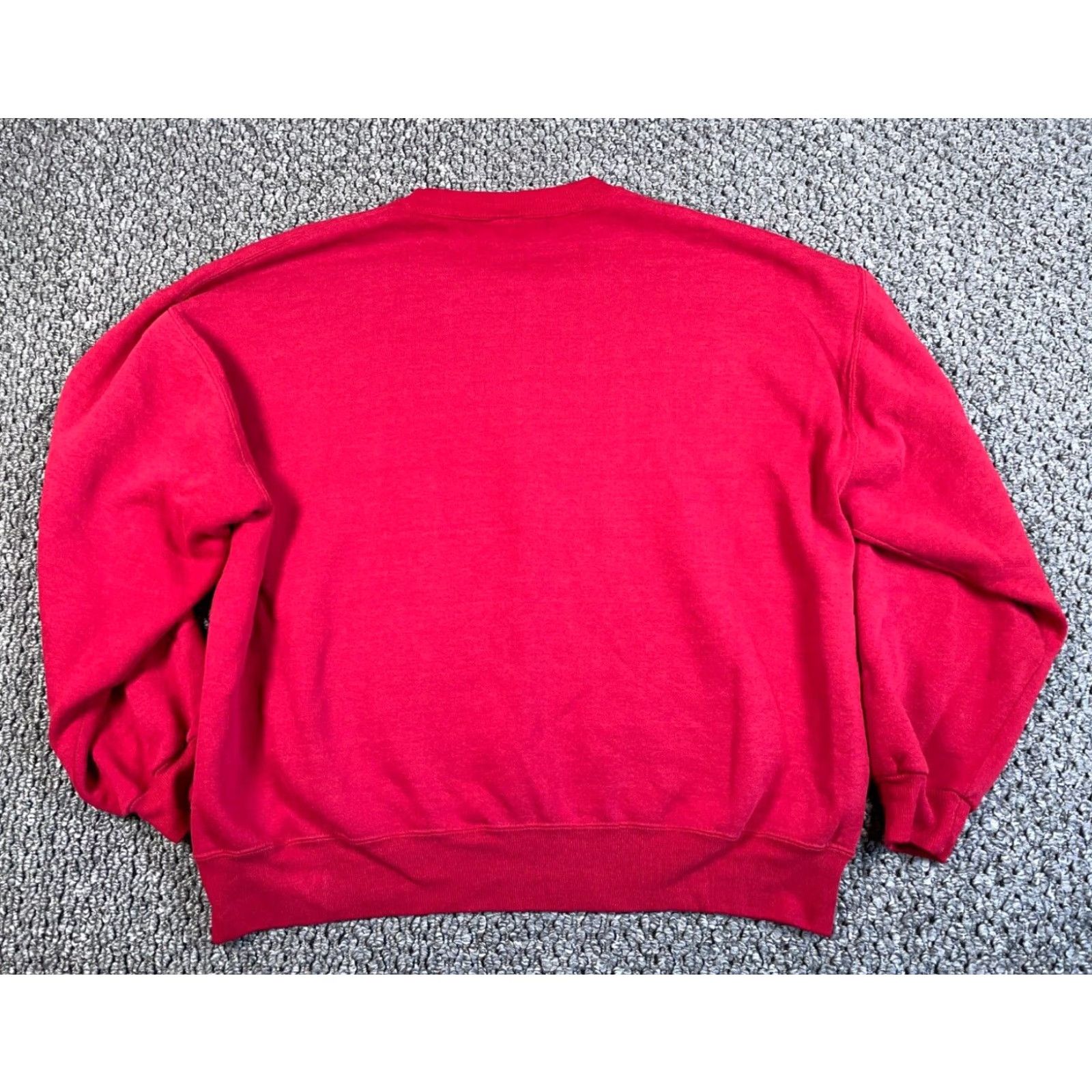 Russell Athletic VINTAGE Russell Athletic Sweatshirt Adult 2XL Red Crewneck 50/50 USA Tag Blank 90s Hipster Retro Mens Size US XXL / EU 58 / 5 - 2 Thumbnail