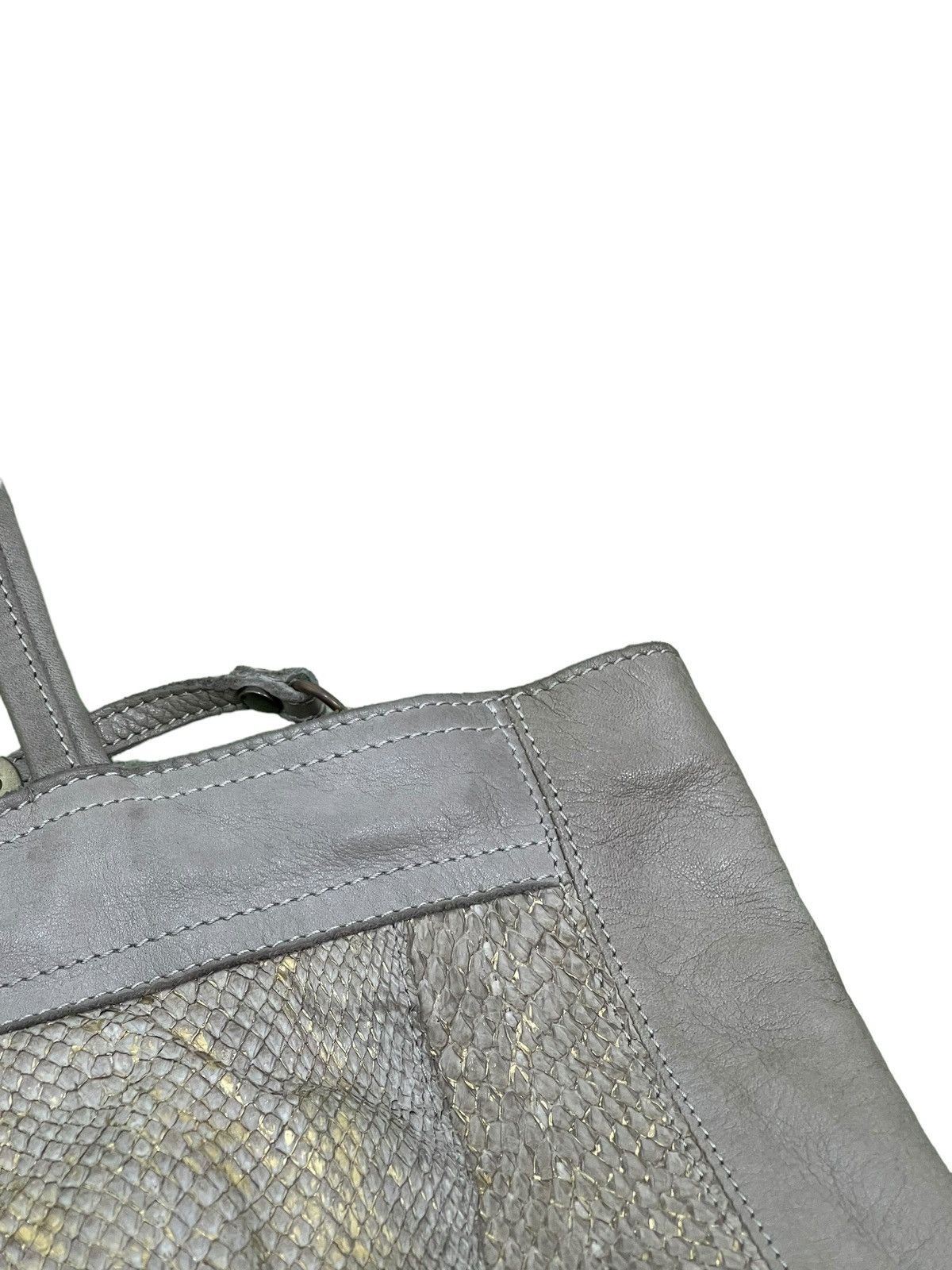 Genuine Leather Full Leather Sissi Rossi Italy Python Tote Bag 3🟩 Size ONE SIZE - 19 Thumbnail