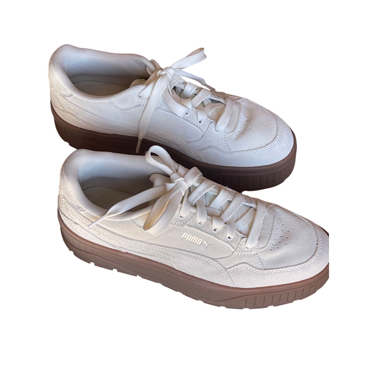 Puma Puma Carina Lift Suede Platform Sneakers Cream Sole Sz 9.5 Size US 9.5 / IT 39.5 - 4 Thumbnail
