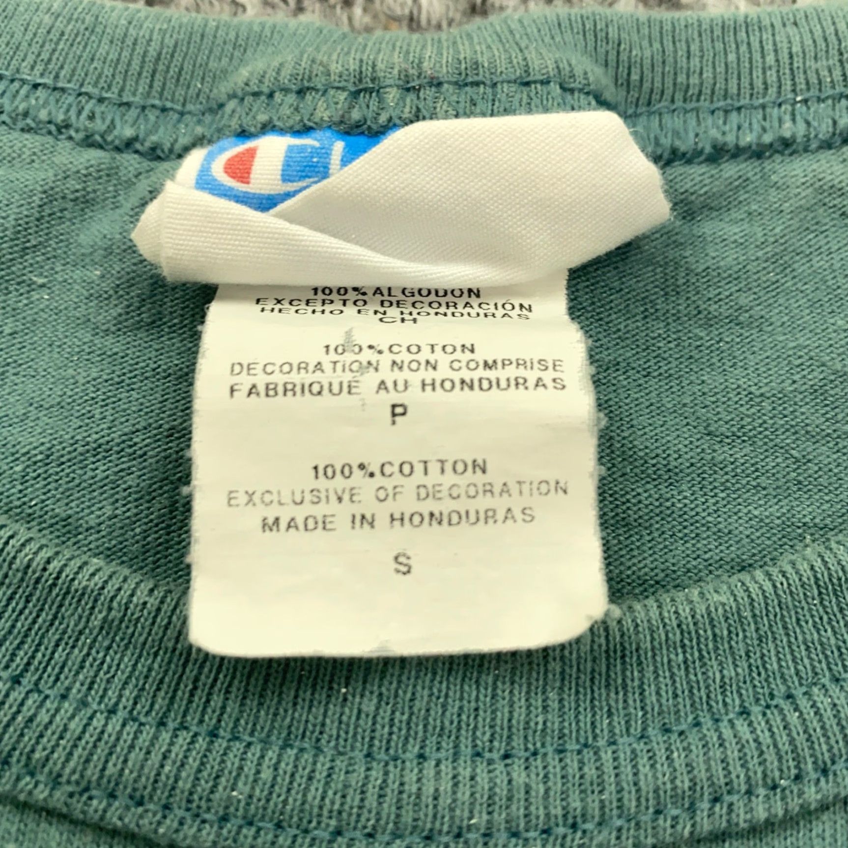Champion VINTAGE Champion Raised Rug Big C Logo Shirt Mens Small Green Size US S / EU 44-46 / 1 - 4 Thumbnail