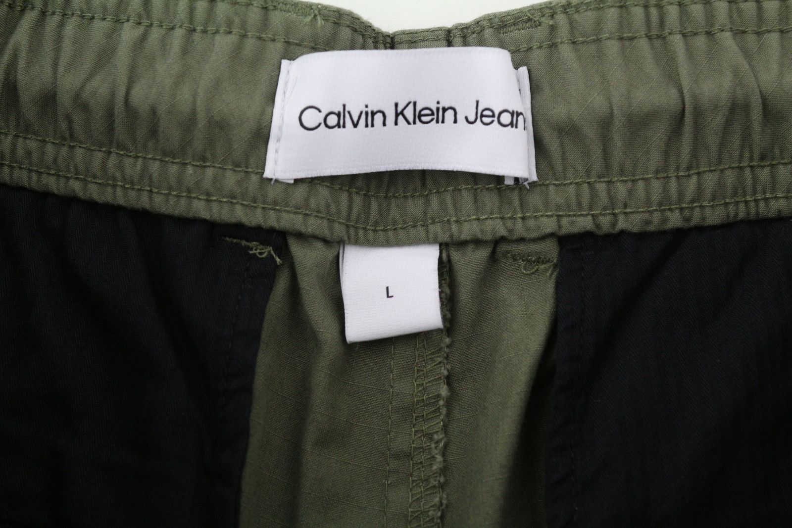 Calvin Klein ESSENTIAL REGULAR L Green Cargo Waist Logo Trousers 85163 Size US 36 / EU 52 - 6 Thumbnail