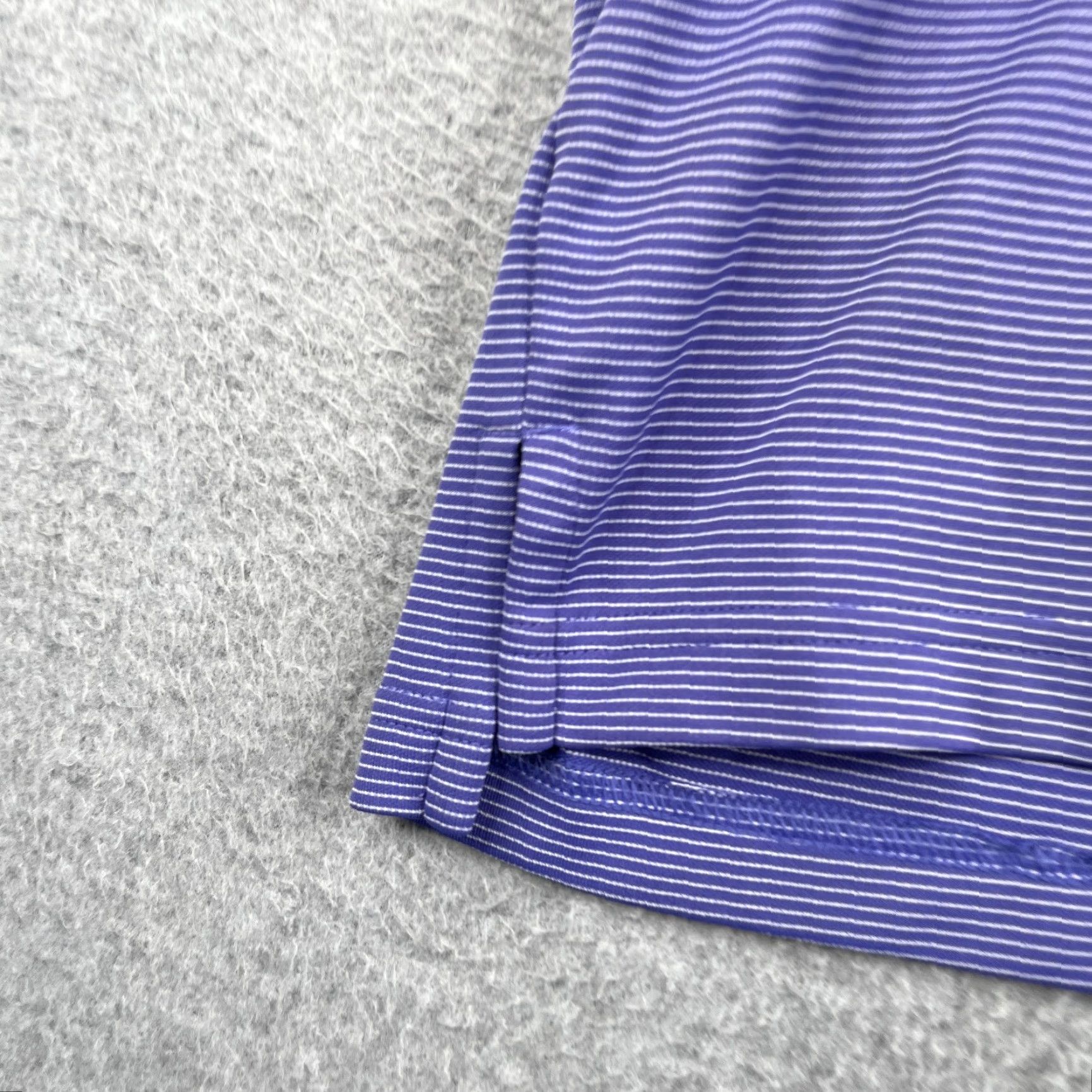 Adidas Adidas Golf Polo Shirt Mens XL Purple Striped Stretch Casual Polo Shirt Size US XL / EU 56 / 4 - 2 Thumbnail