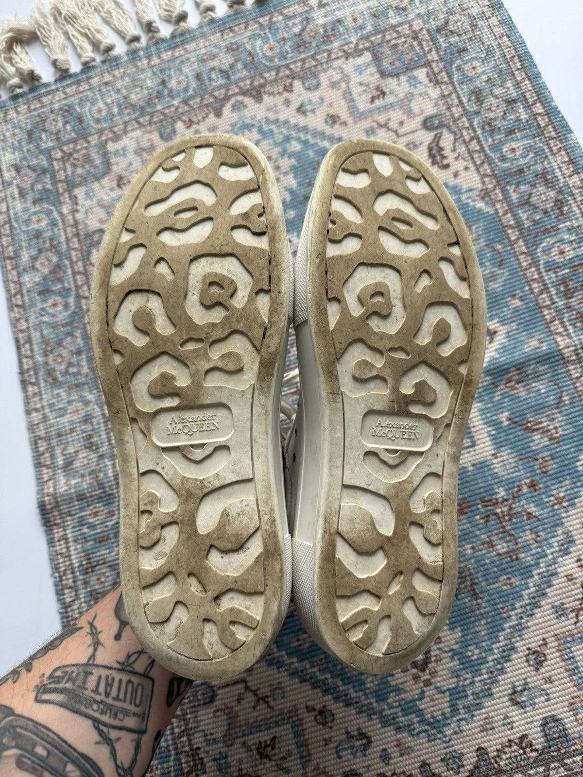 Alexander McQueen Alexander McQueen Deck Lace-Up Plimsoll Leather Shoes Sz43,5 Size US 10.5 / EU 43-44 - 9 Thumbnail
