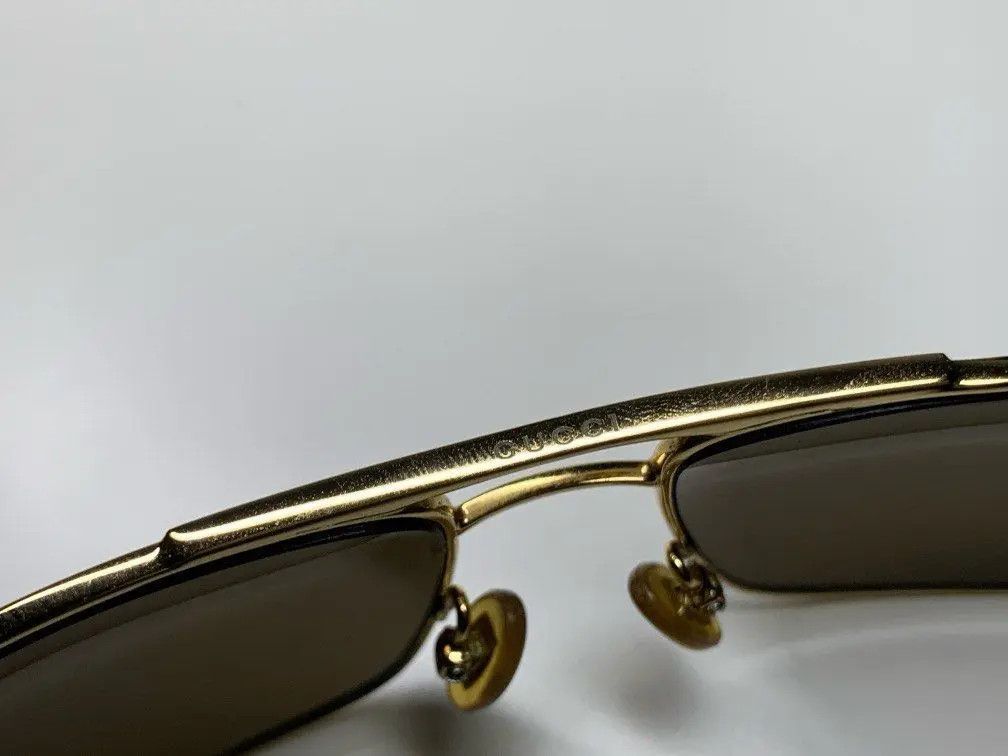 Gucci × Tom Ford × Vintage GUCCI Sunglasses 1923 Shield Rimless 90s Wrap RI1016 Size ONE SIZE - 4 Thumbnail