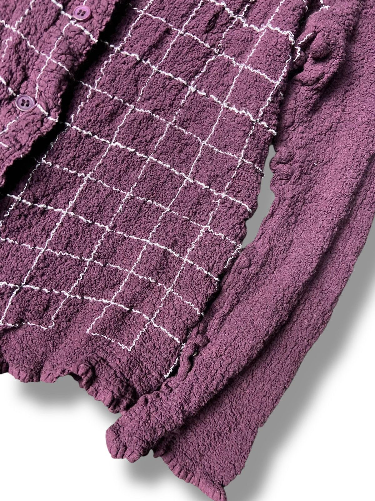 Issey Miyake ME + Issey Miyake Textured Cardigan with Buttons (167) Size XS / US 0-2 / IT 36-38 - 4 Thumbnail