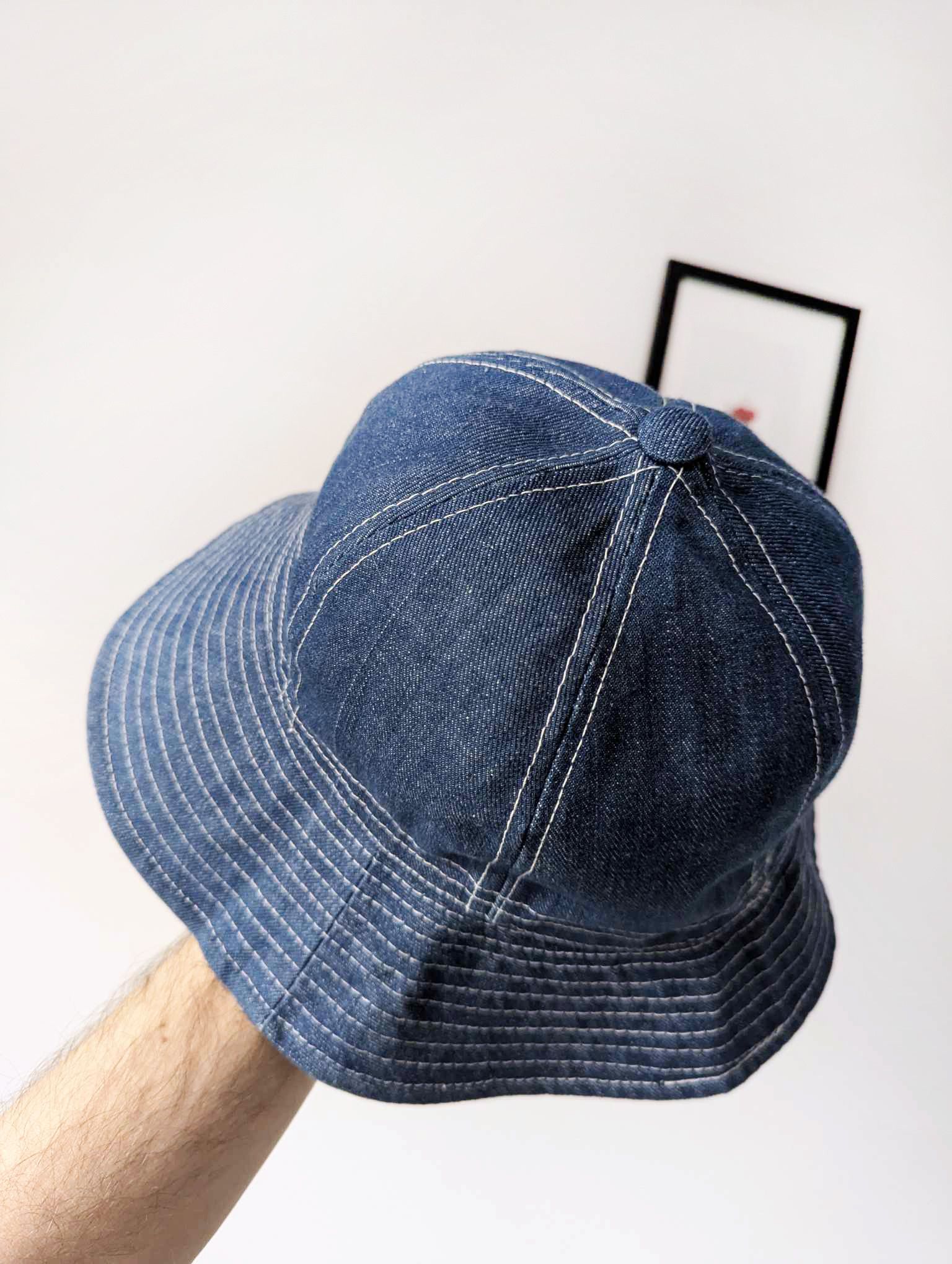 Japanese Brand Vintage Denim Bucket Hat Made in Korea indigo jeans rare Size ONE SIZE - 6 Thumbnail
